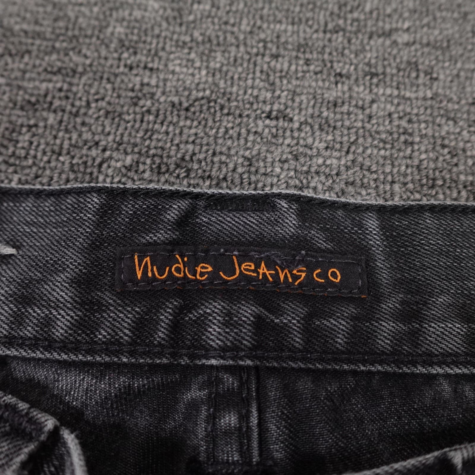 Nudie Jeans Co Jeans Mens 31x30 Gray Charcoal Wash Regular Straight Made Italy - Thumbnail 3