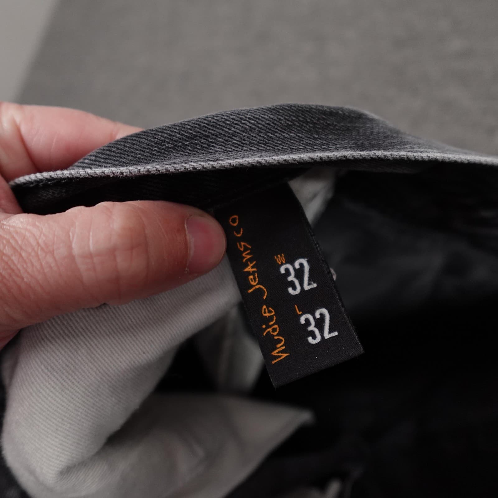 Nudie Jeans Co Jeans Mens 31x30 Gray Charcoal Wash Regular Straight Made Italy - Thumbnail 4