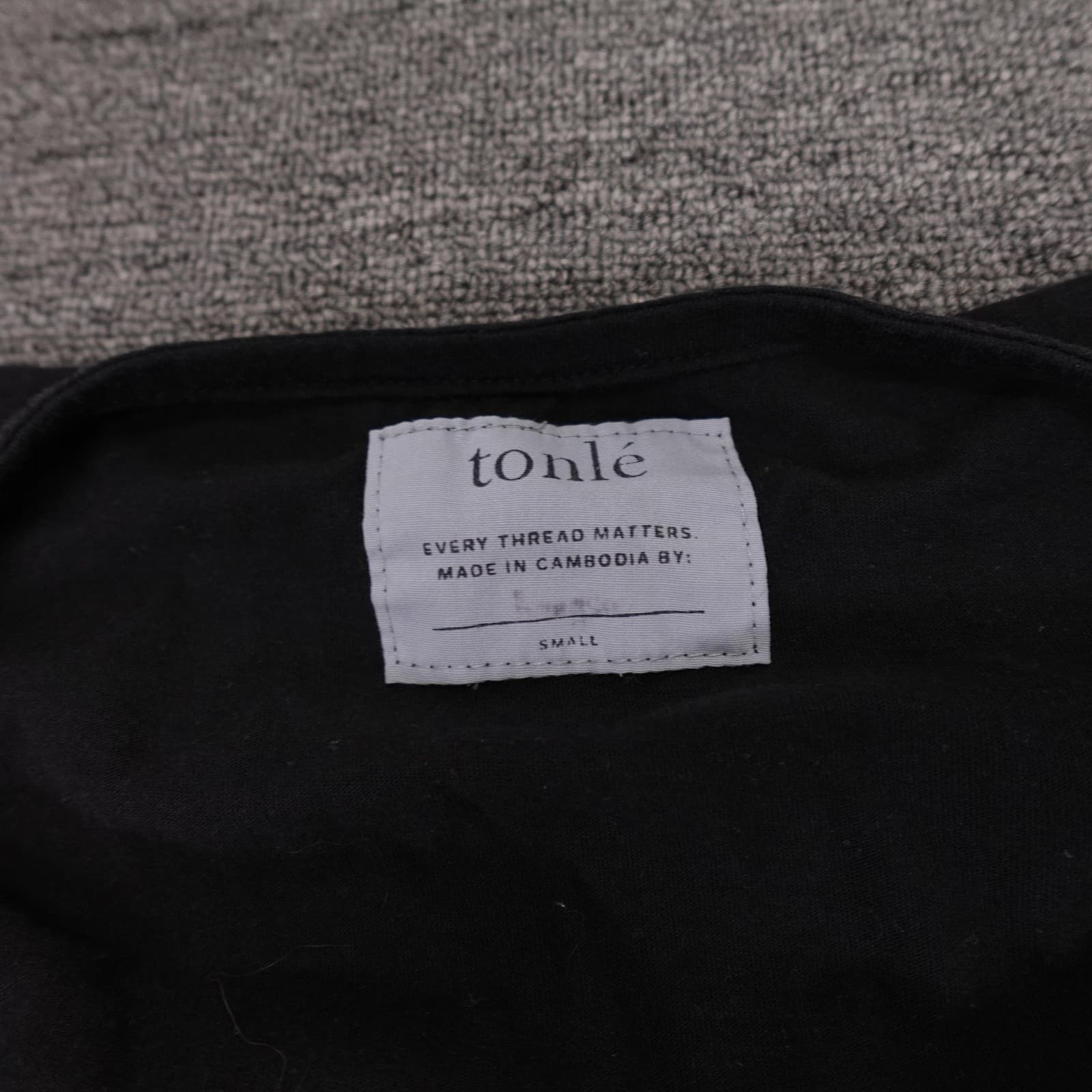 Tonlé Dress Womens Small Black Sleeveless Scoop Neck Hi-Low Empire Waist Casual - Thumbnail 3