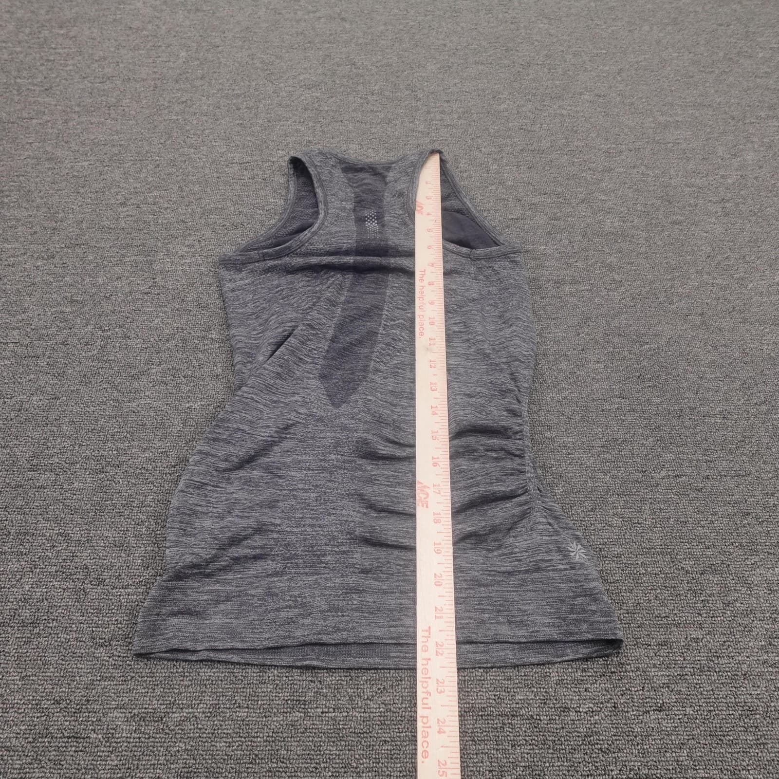 Athleta Tank Top Womens Small Gray Heathered Racerback Knit Athletic Gym Yoga - Thumbnail 6