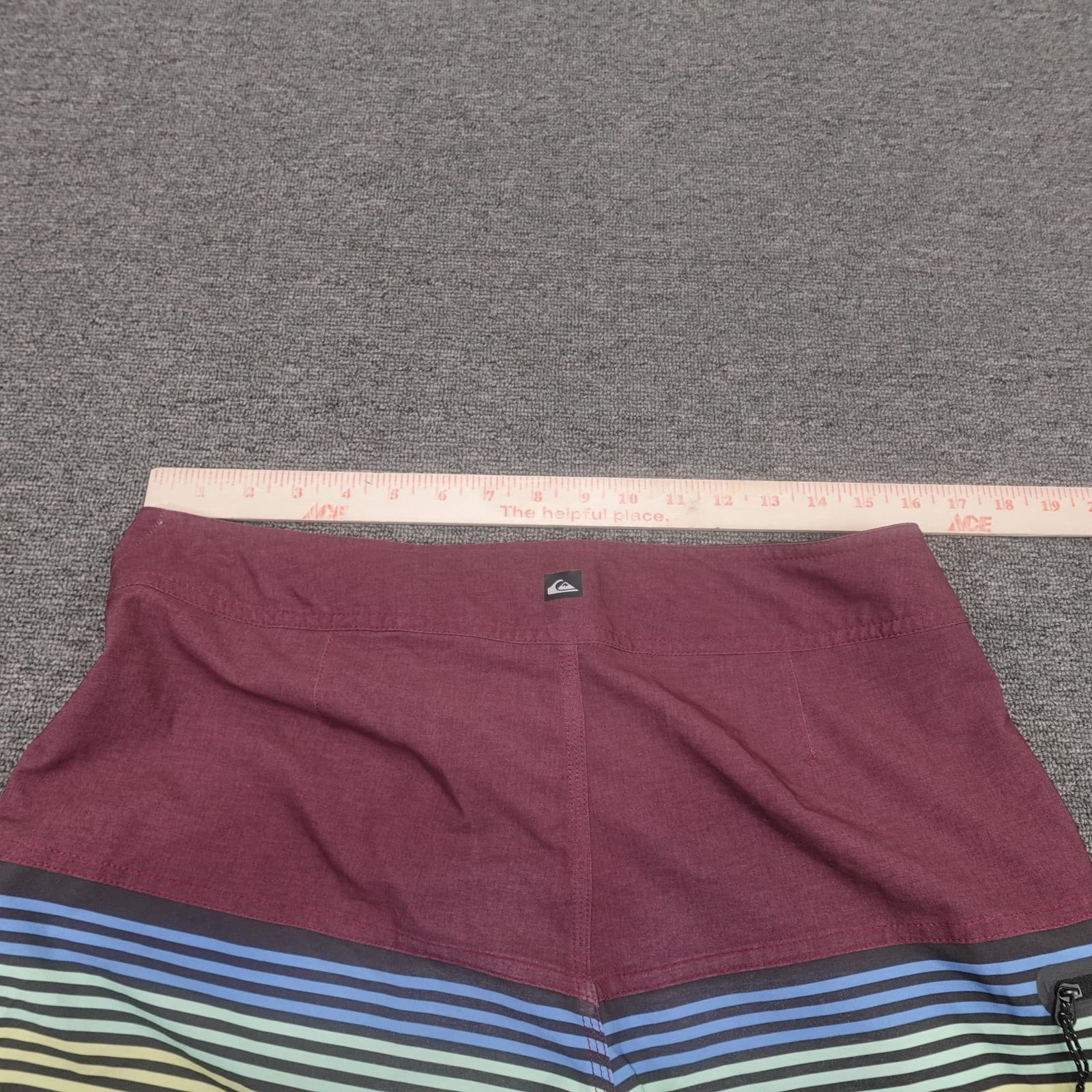 Quiksilver Board Shorts Mens 32 Blue Striped Highline DryFlight Swim Trunks - Thumbnail 6