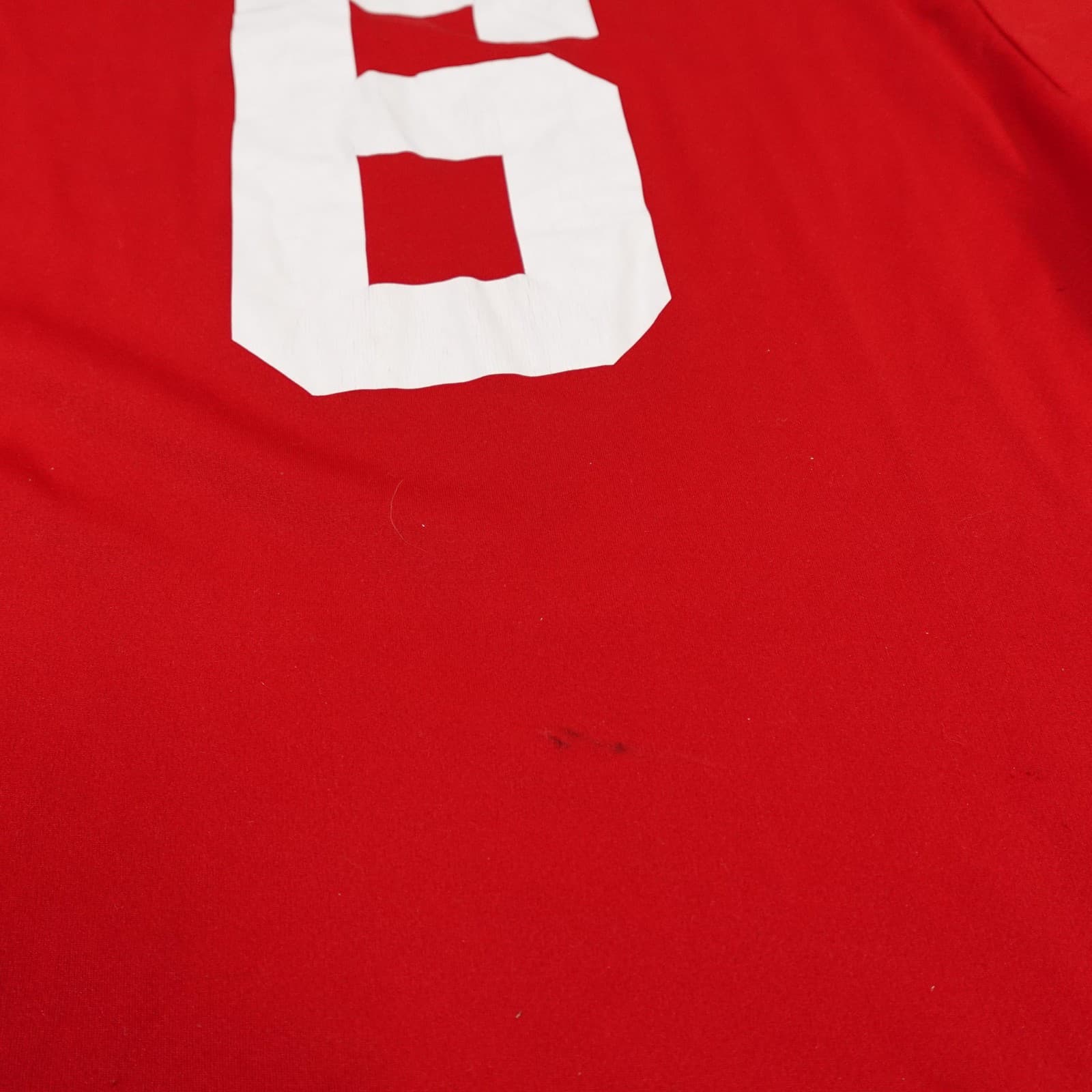 Adidas Shirt Mens Medium Red Climalite Soccer Jersey Raglan Short Sleeve Affirm - Thumbnail 6