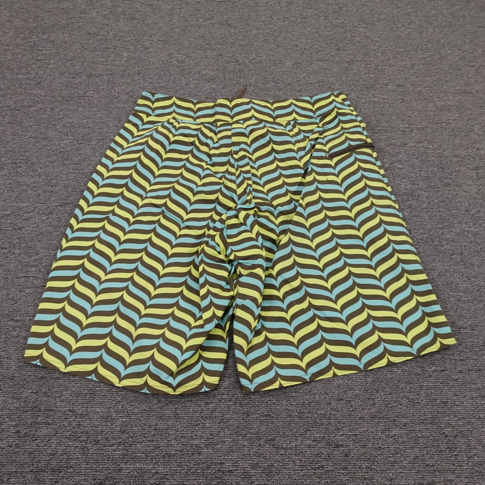 Patagonia Board Shorts Mens 32 Multicolor Chevron Swim Trunks Nylon Drawstring - Thumbnail 5