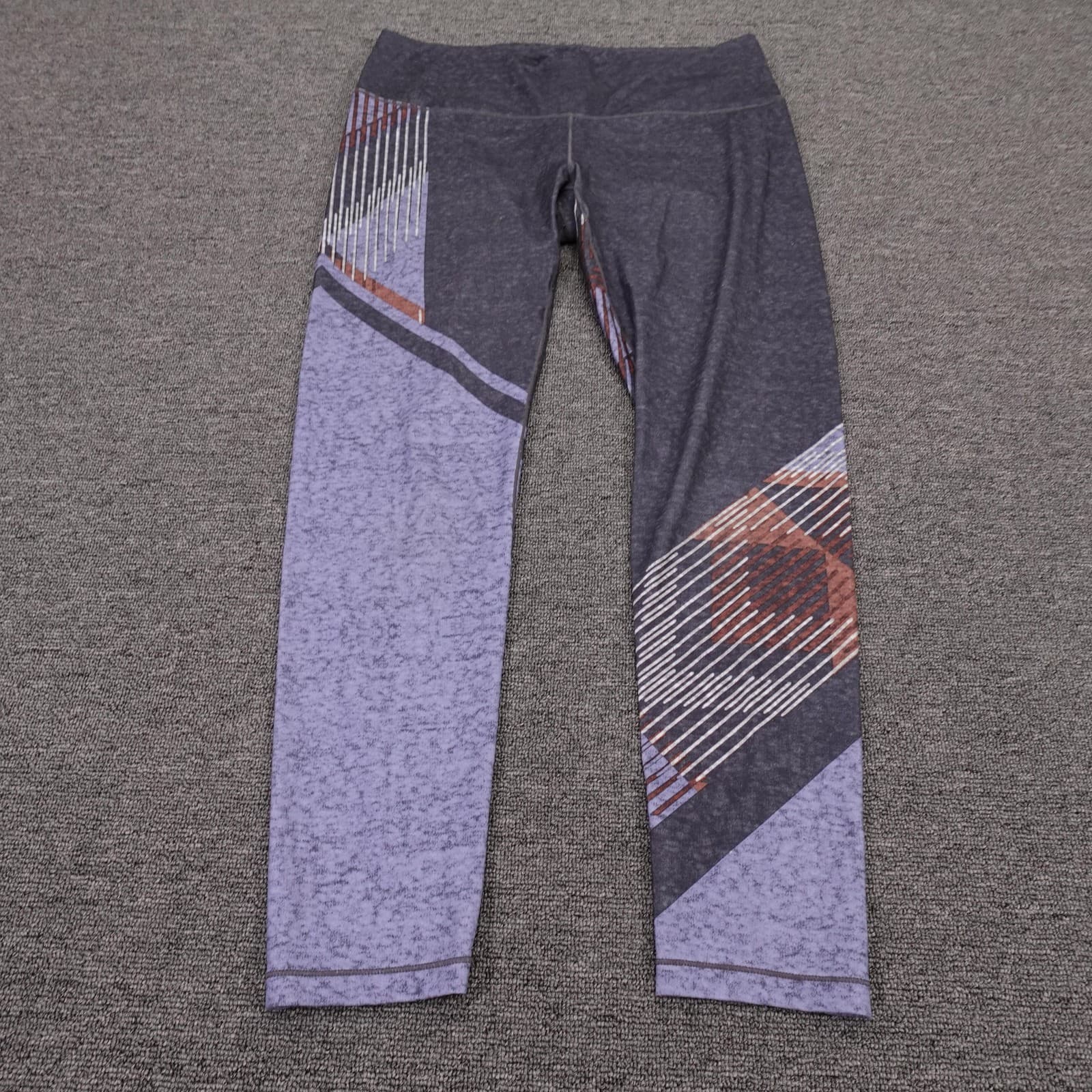 Prana Leggings Womens Large Multicolor Geometric Ankle Knit Yoga Athletic