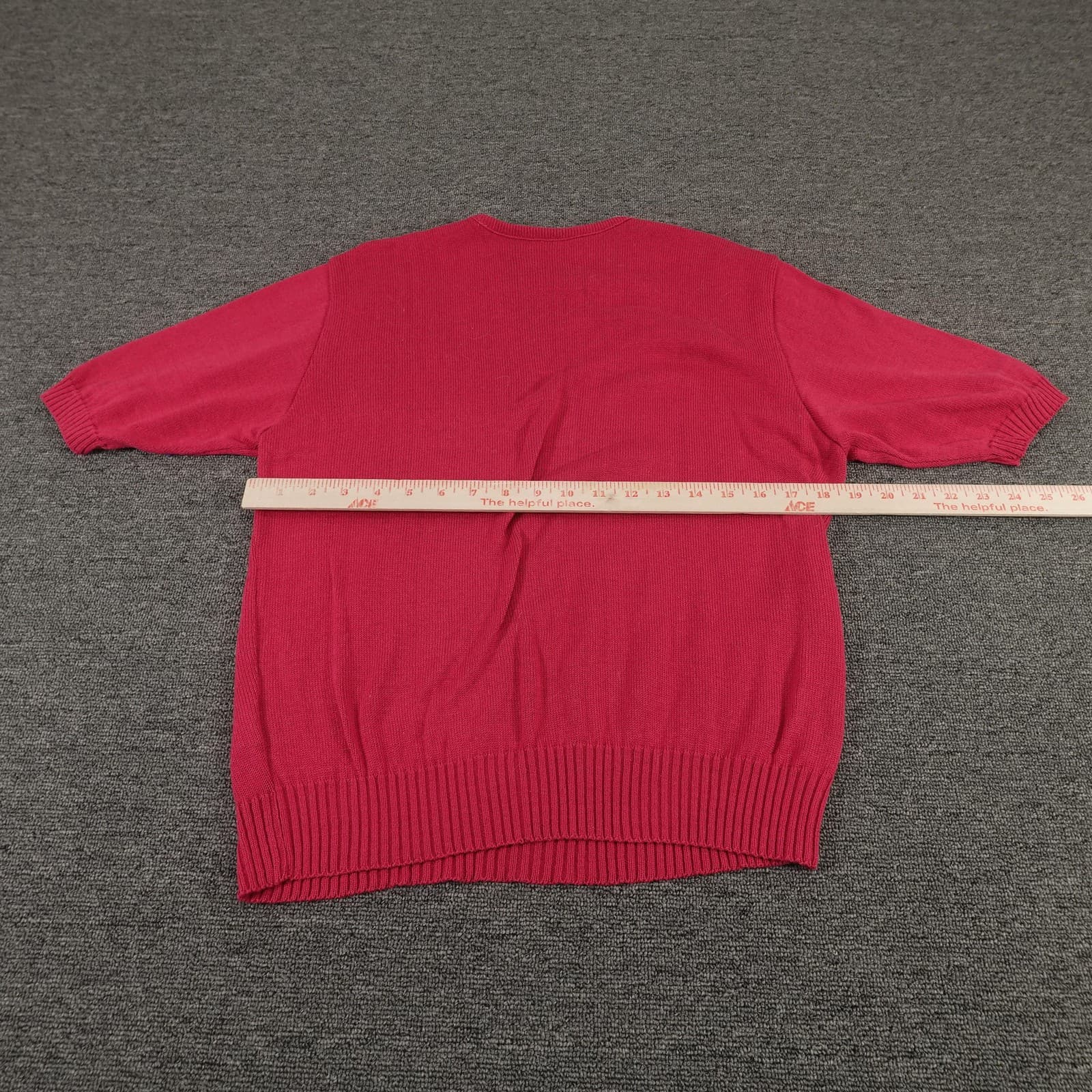 Vintage Country Sophisticates By Pendleton Sweater Womens Large Red Cotton Knit - Thumbnail 5