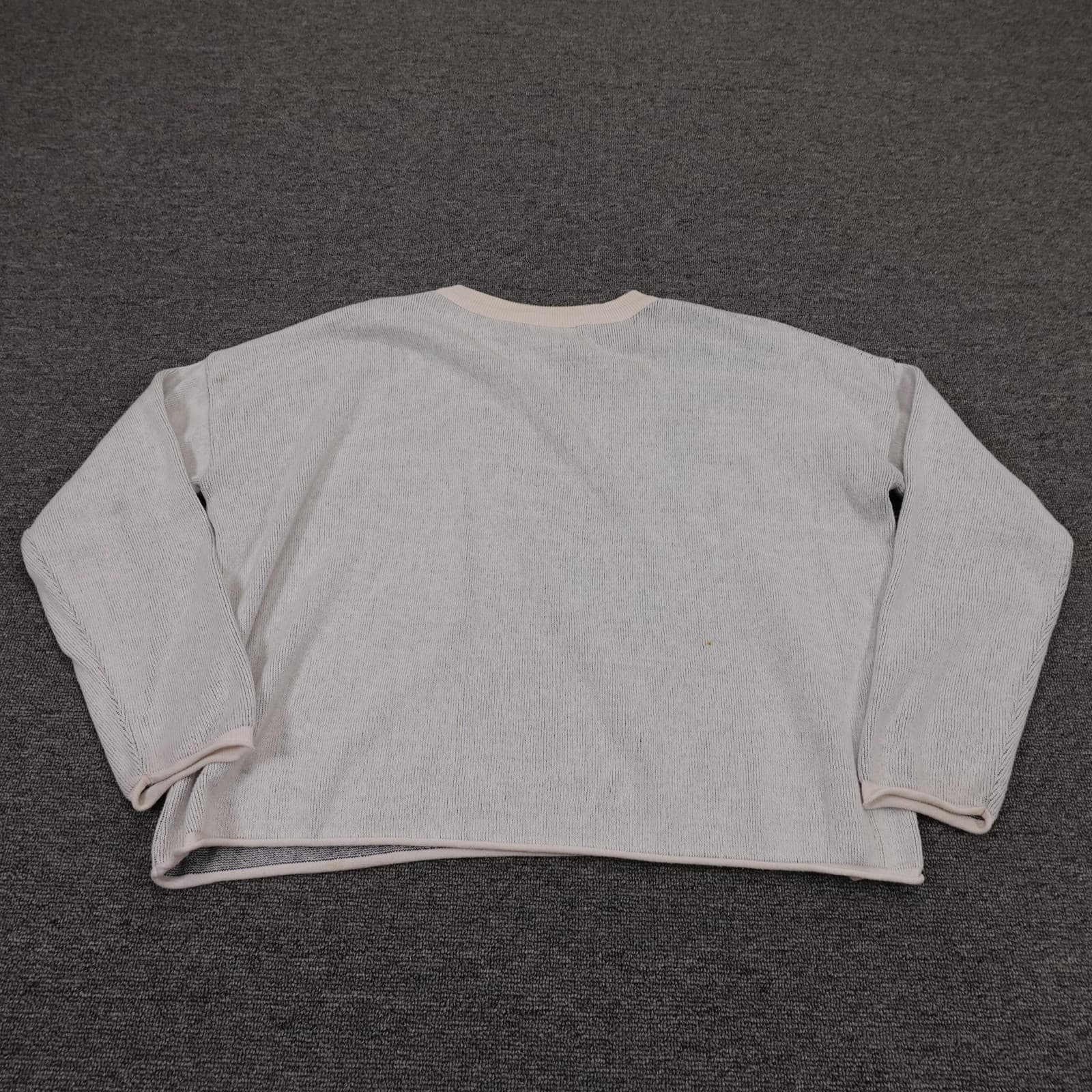 Vintage Town Pride Sweater Womens Small White Norwalk Graphic Knit Pullover USA - Thumbnail 8