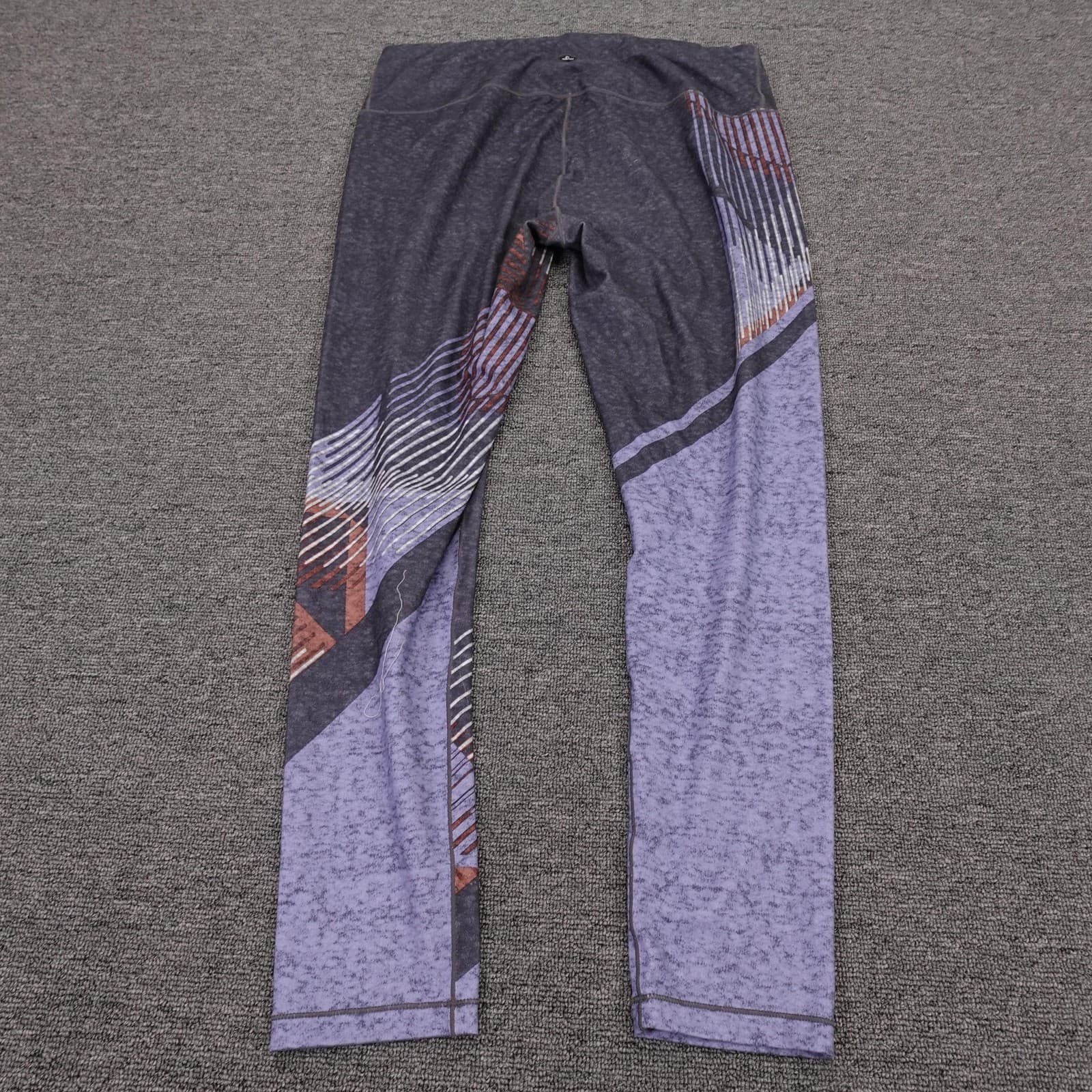 Prana Leggings Womens Large Multicolor Geometric Ankle Knit Yoga Athletic - Thumbnail 3