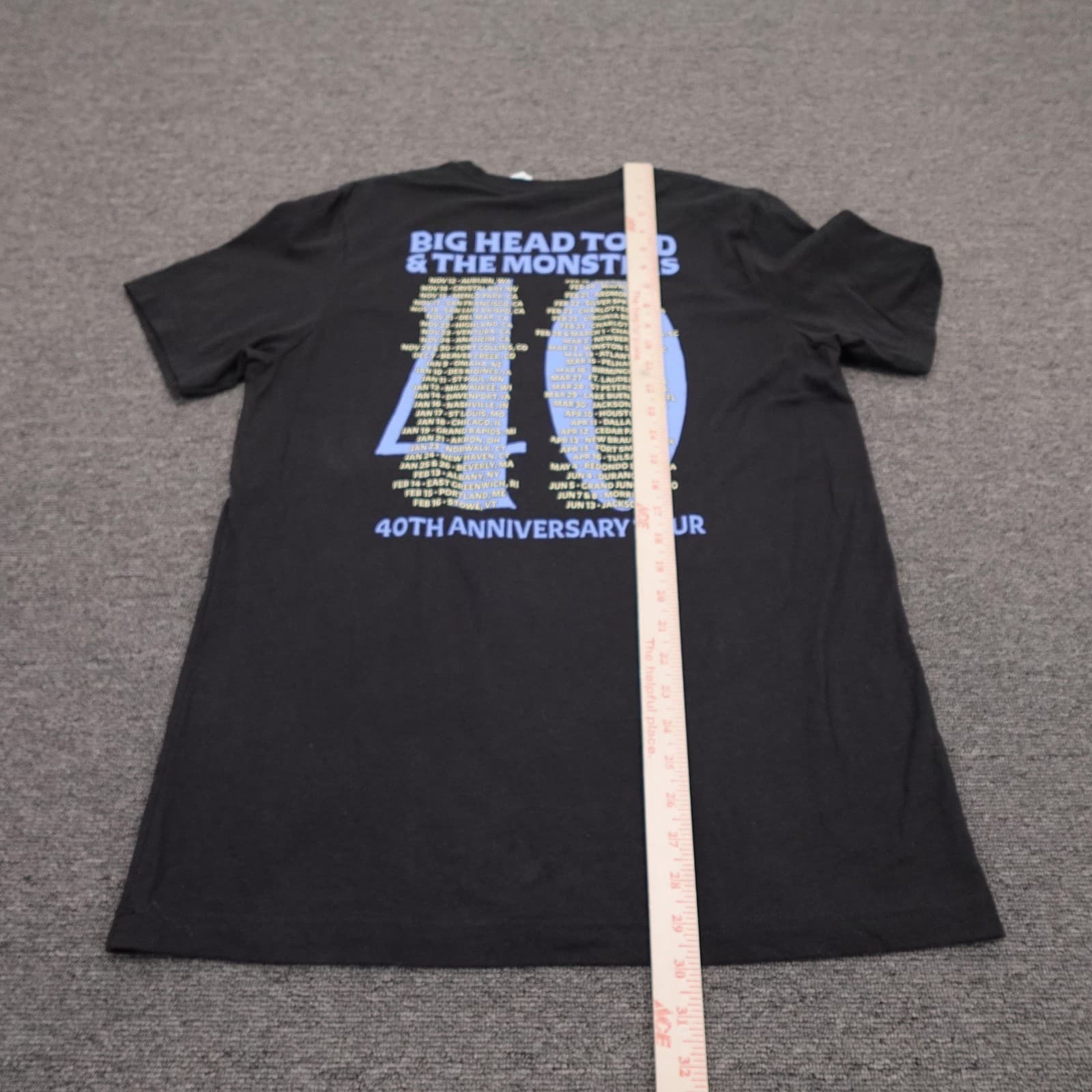 Big Head Todd & The Monsters Shirt Mens Large Black 40th Anniversary Tour Tee - Thumbnail 7