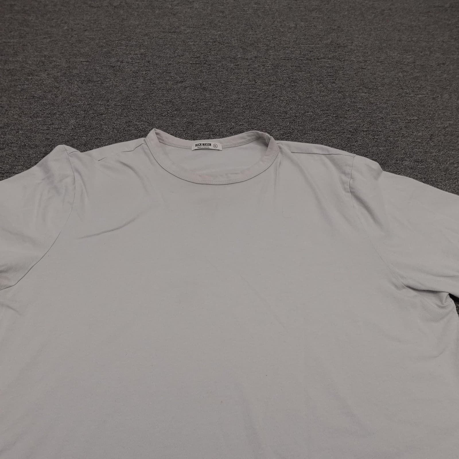 Buck Mason Shirt Mens XL Beige Cotton Crewneck Tee Made USA Solid Casual - Thumbnail 2