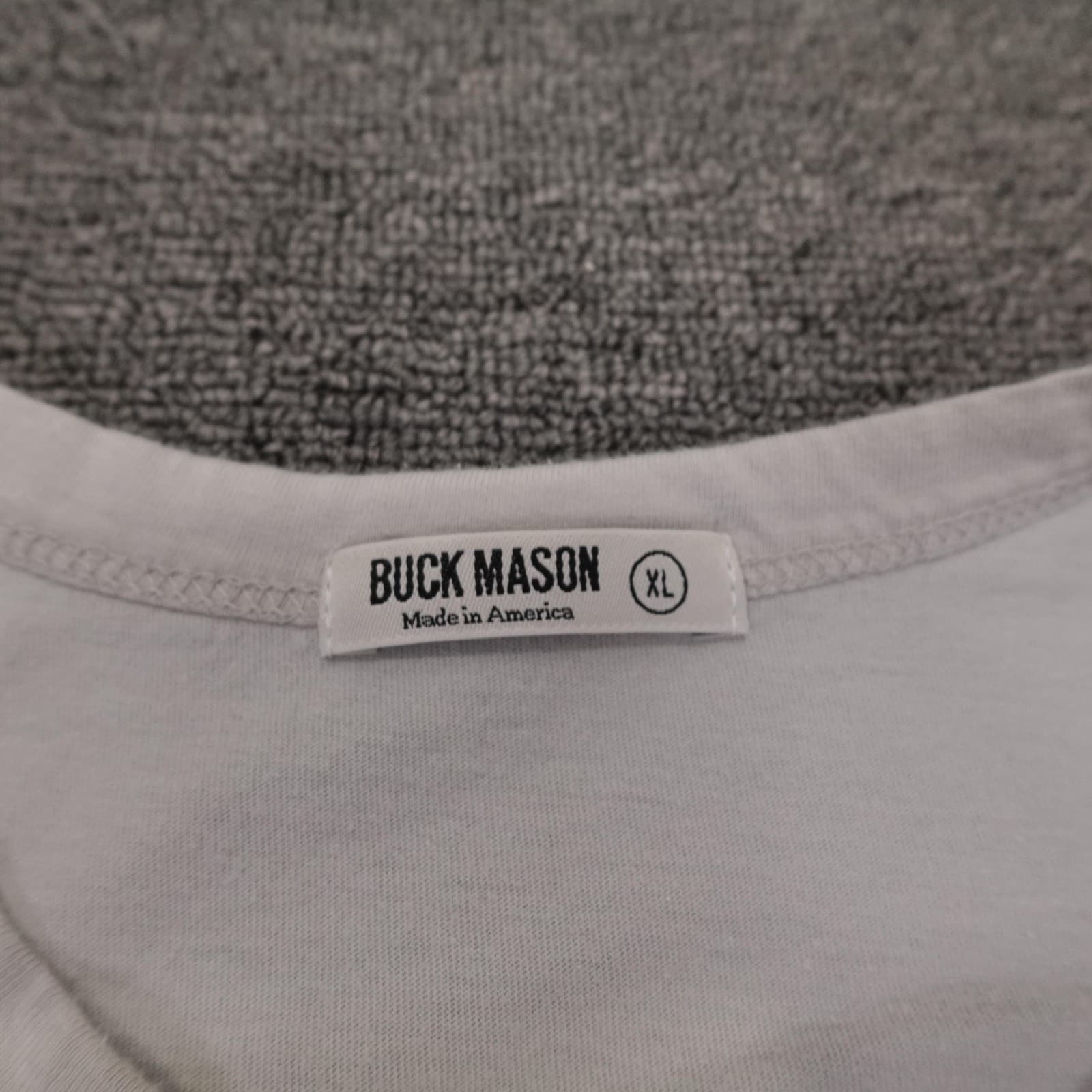 Buck Mason Shirt Mens XL Beige Cotton Crewneck Tee Made USA Solid Casual - Thumbnail 3