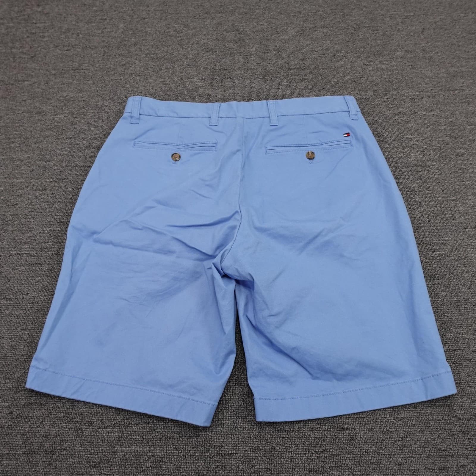 Tommy Hilfiger Shorts Mens 31 Blue Chino Canvas Stretch 10 Inseam Casual Summer - Thumbnail 5