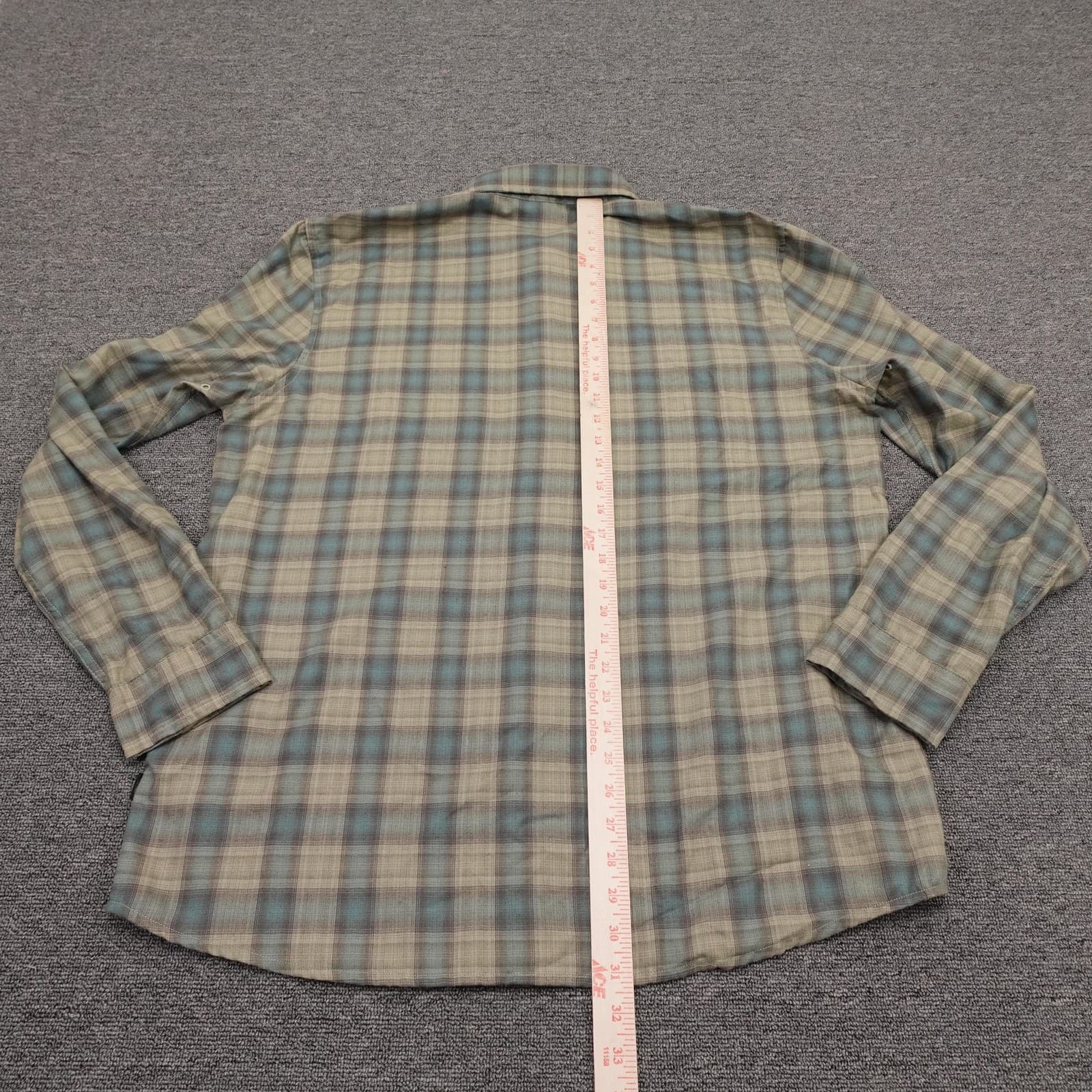 Oakley Shirt Mens XL Beige Plaid Long Sleeve Button Up Casual Woven Fall Top - Thumbnail 6