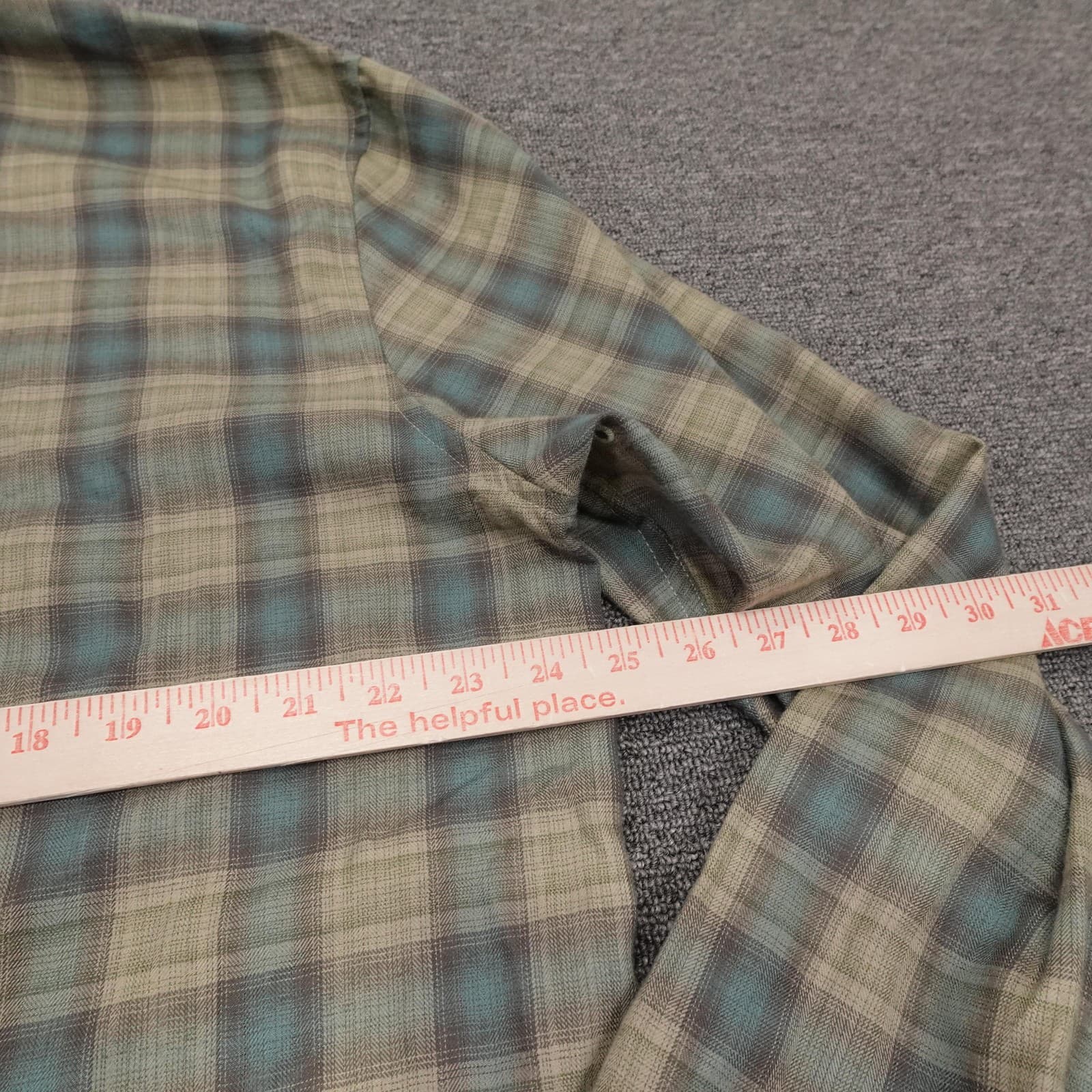 Oakley Shirt Mens XL Beige Plaid Long Sleeve Button Up Casual Woven Fall Top - Thumbnail 5