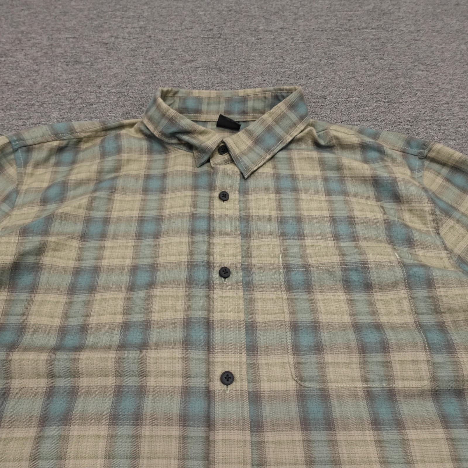 Oakley Shirt Mens XL Beige Plaid Long Sleeve Button Up Casual Woven Fall Top - Thumbnail 3