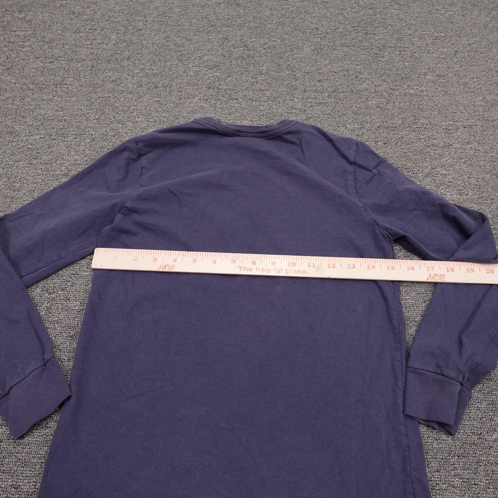 Patagonia Shirt Youth 10 Blue Long Sleeve Logo Graphic Tee Organic Cotton - Thumbnail 4