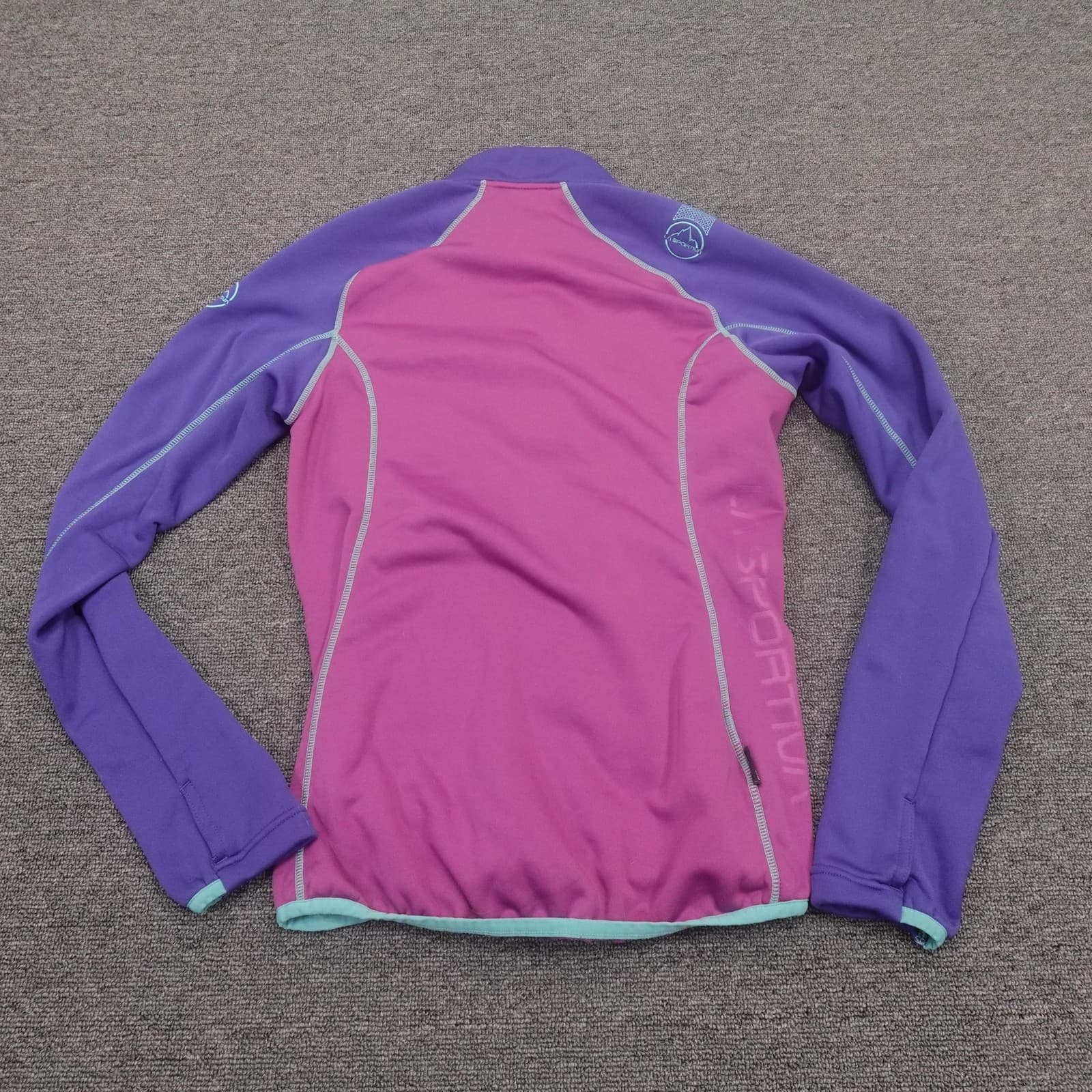 La Sportiva Jacket Womens XS Purple Pink Colorblock Fleece Full Zip Hiking - Thumbnail 6