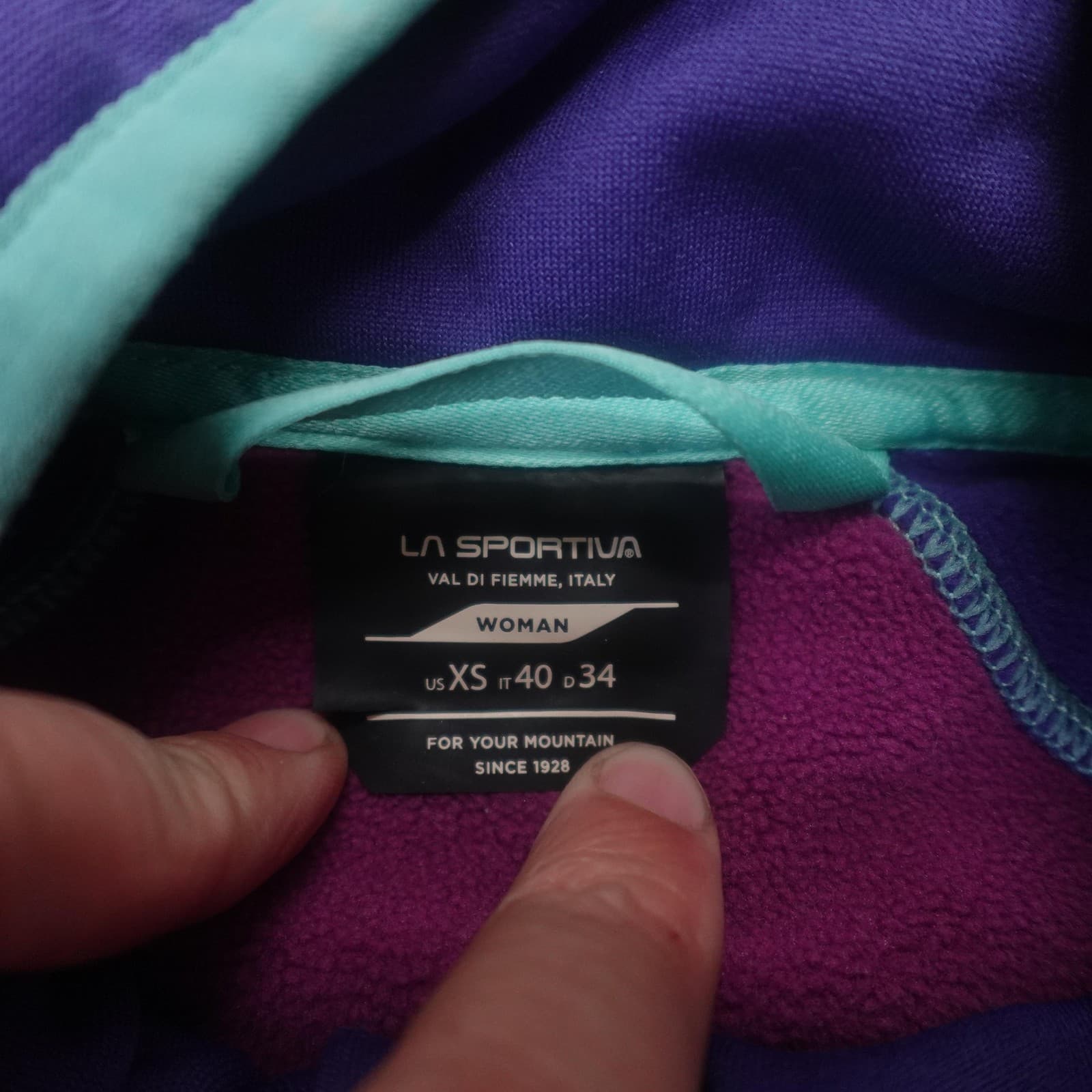 La Sportiva Jacket Womens XS Purple Pink Colorblock Fleece Full Zip Hiking - Thumbnail 5
