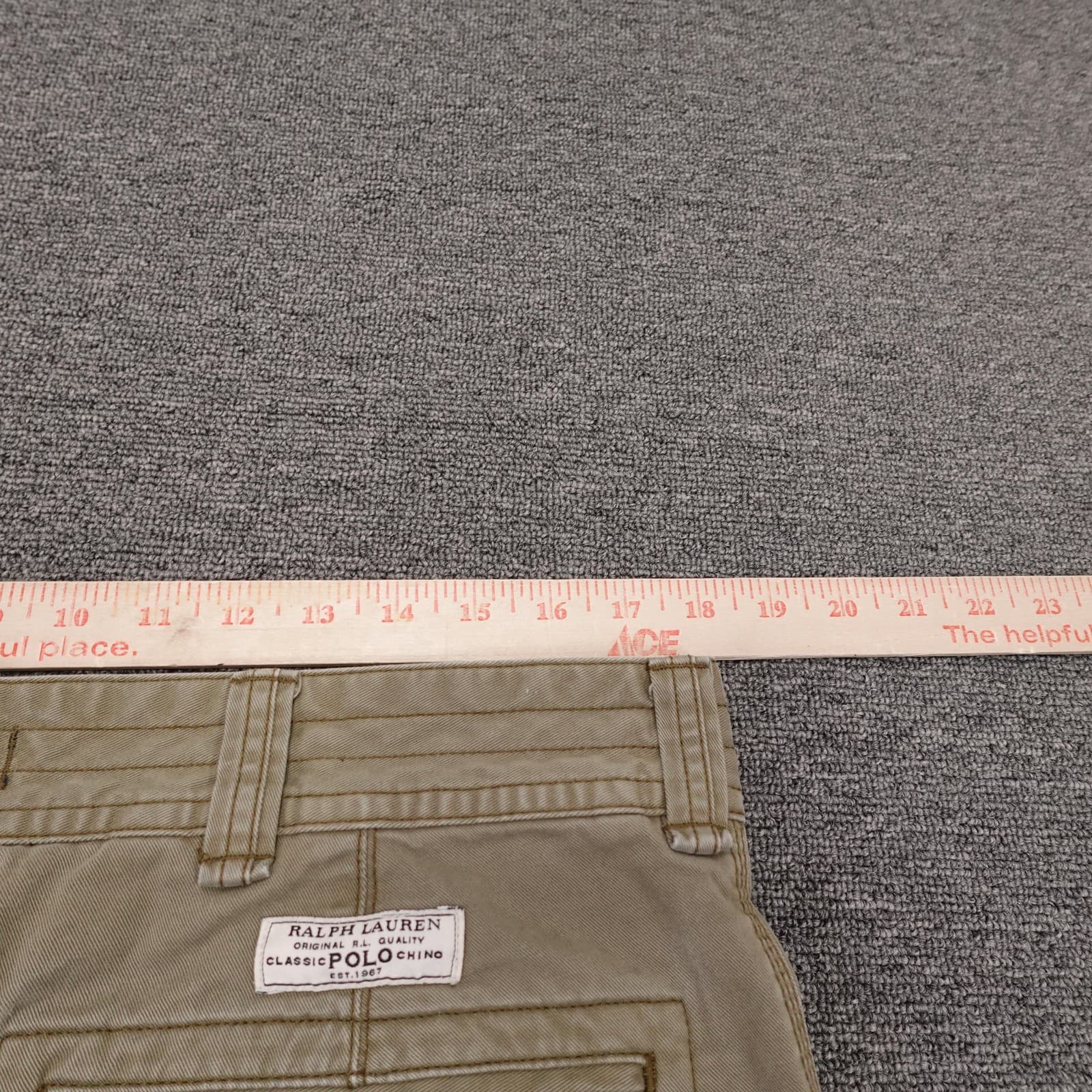 Polo Ralph Lauren Cargo Shorts Mens 35 Beige Cotton Classic 11 Inseam Casual - Thumbnail 7