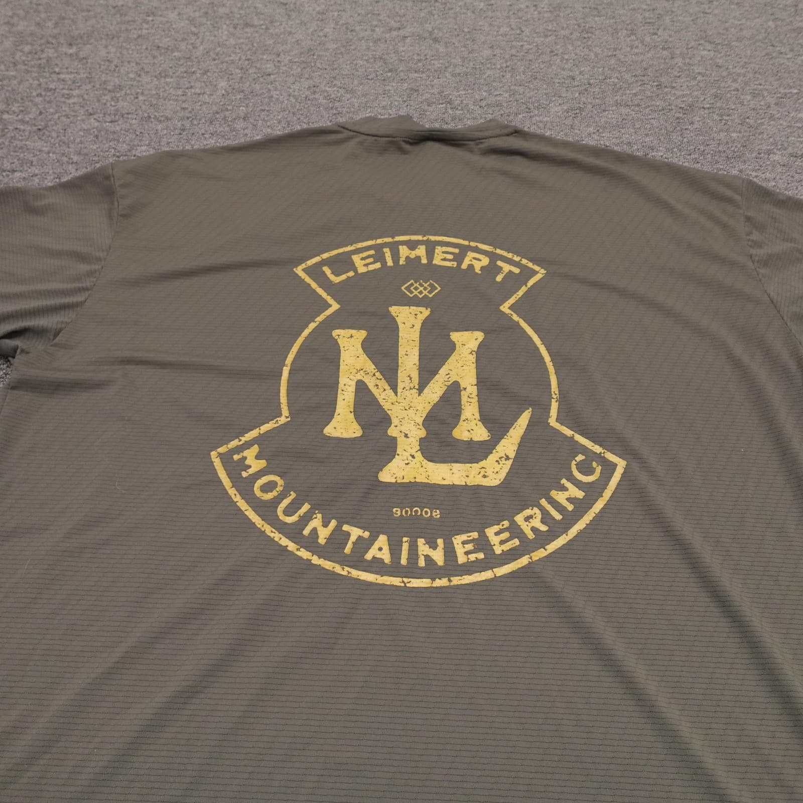 Leimert Mountaineering Shirt Mens XL Green Short Sleeve Graphic Hiking Tee - Thumbnail 4