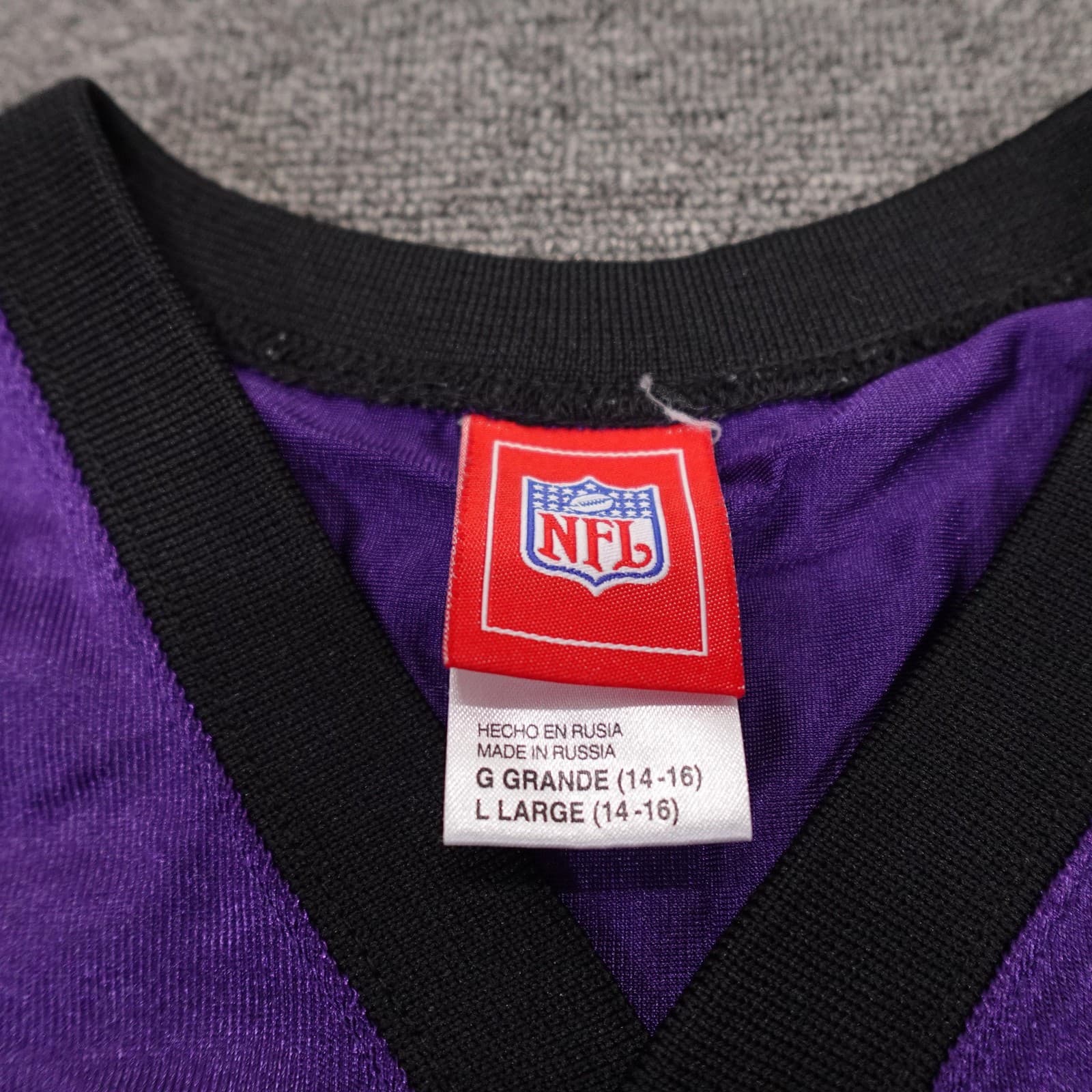Baltimore Ravens Football Jersey Youth Large Purple NFL Reebok Ray Lewis 52 - Thumbnail 4