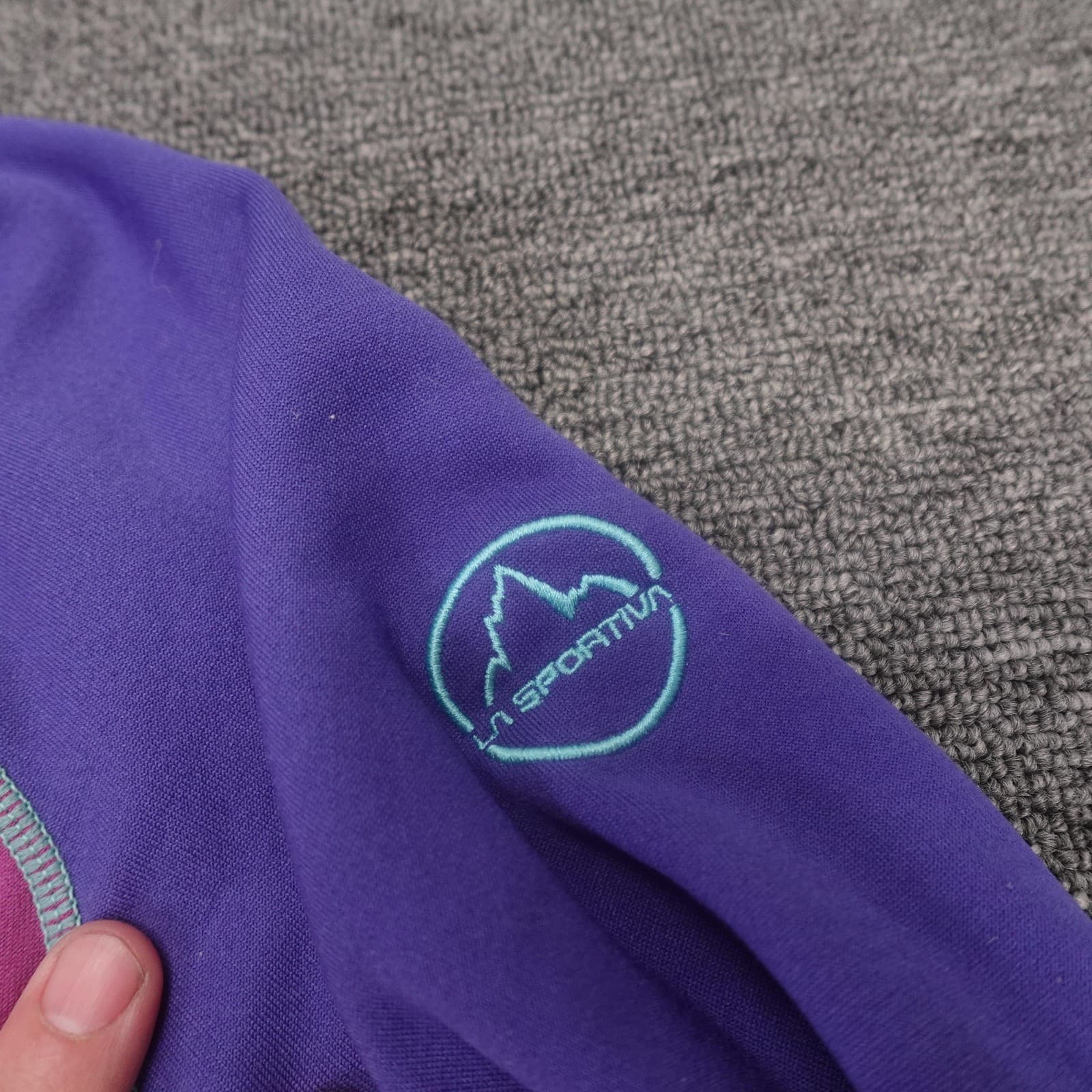 La Sportiva Jacket Womens XS Purple Pink Colorblock Fleece Full Zip Hiking - Thumbnail 4