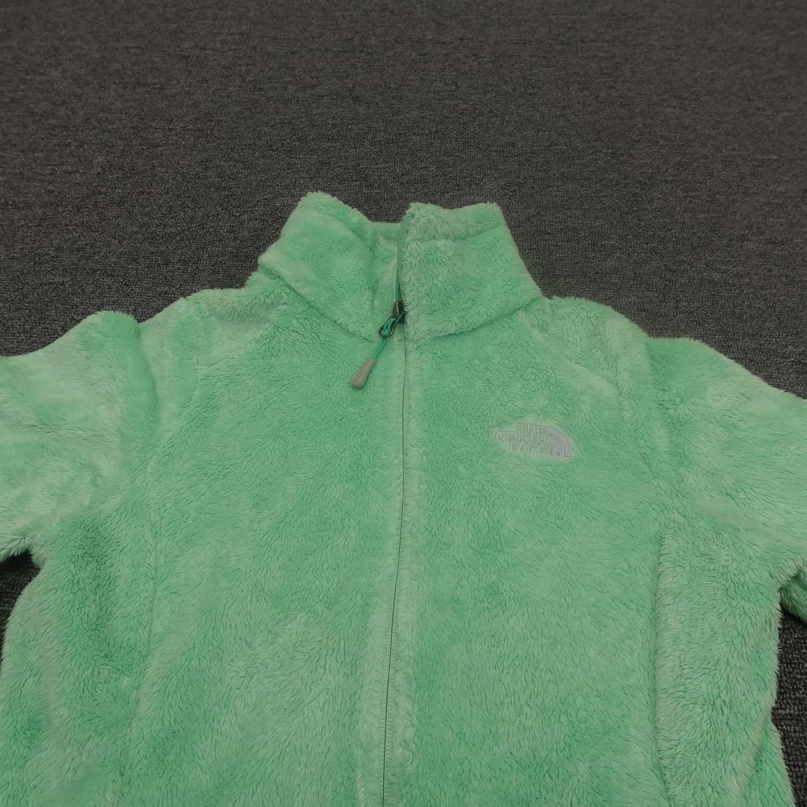 The North Face Jacket Womens XS Green Fleece Full Zip High Pile Soft Warm Logo - Thumbnail 2