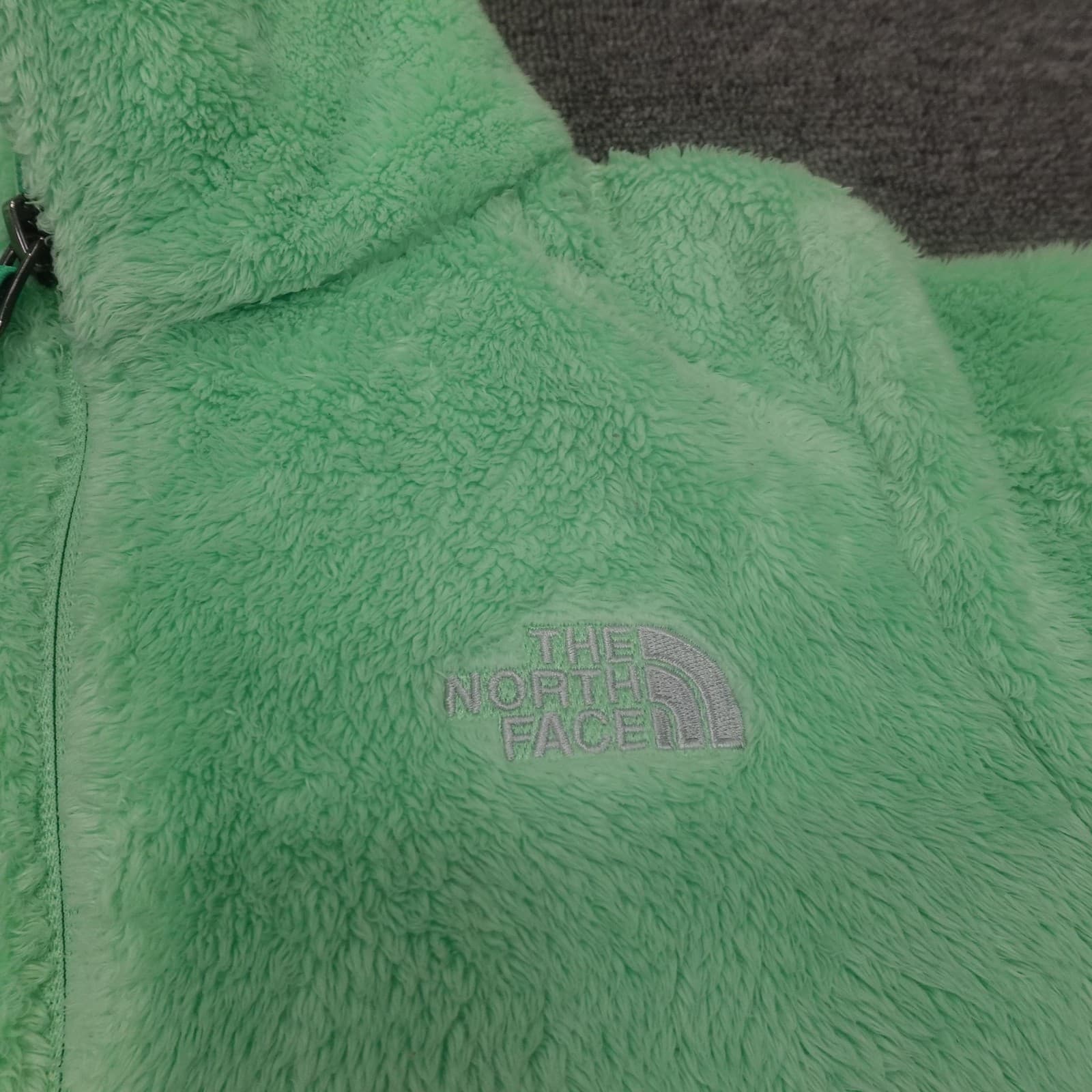The North Face Jacket Womens XS Green Fleece Full Zip High Pile Soft Warm Logo - Thumbnail 3