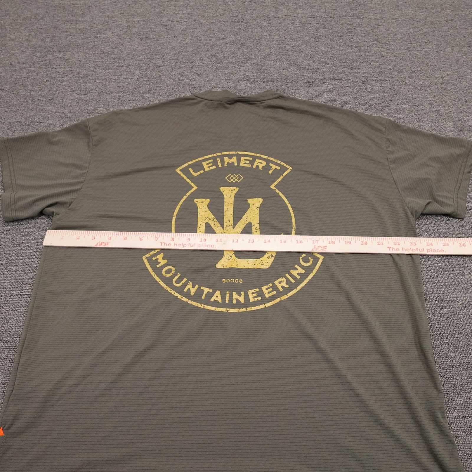 Leimert Mountaineering Shirt Mens XL Green Short Sleeve Graphic Hiking Tee - Thumbnail 5