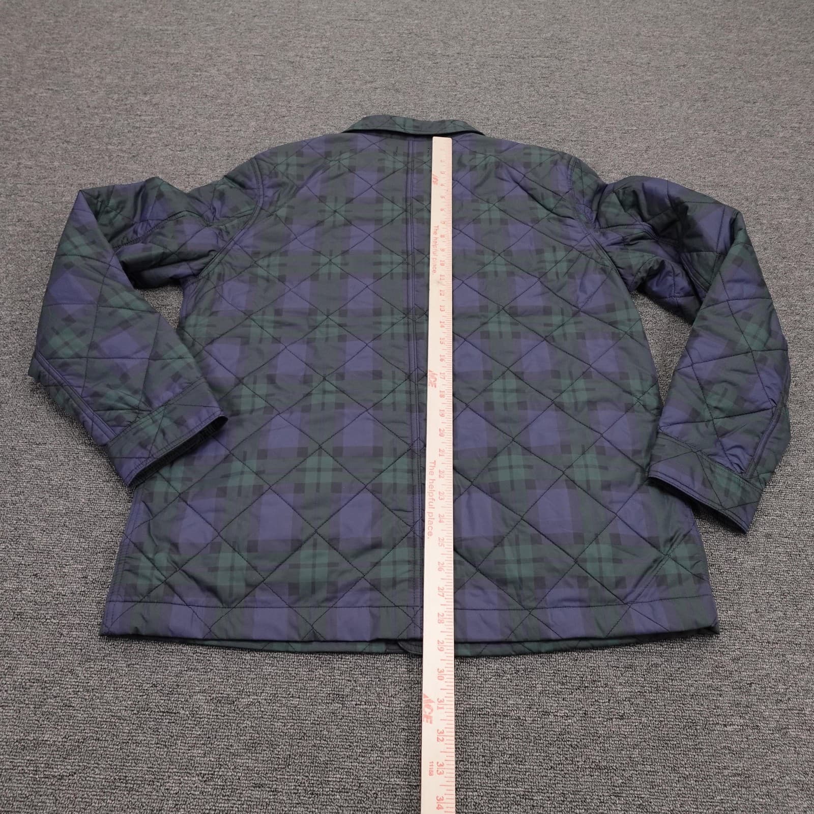 Taylor Stitch Jacket Mens 42 Green Plaid Quilted Nylon Snap Front Insulated - Thumbnail 5