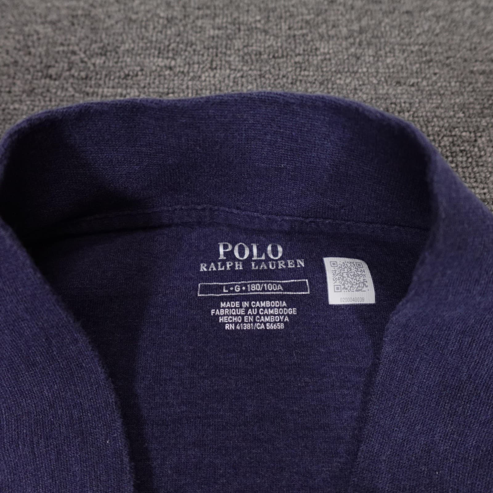 Polo Ralph Lauren Sweatshirt Mens Large Blue Bomber Fleece Mock Neck Jacket - Thumbnail 3