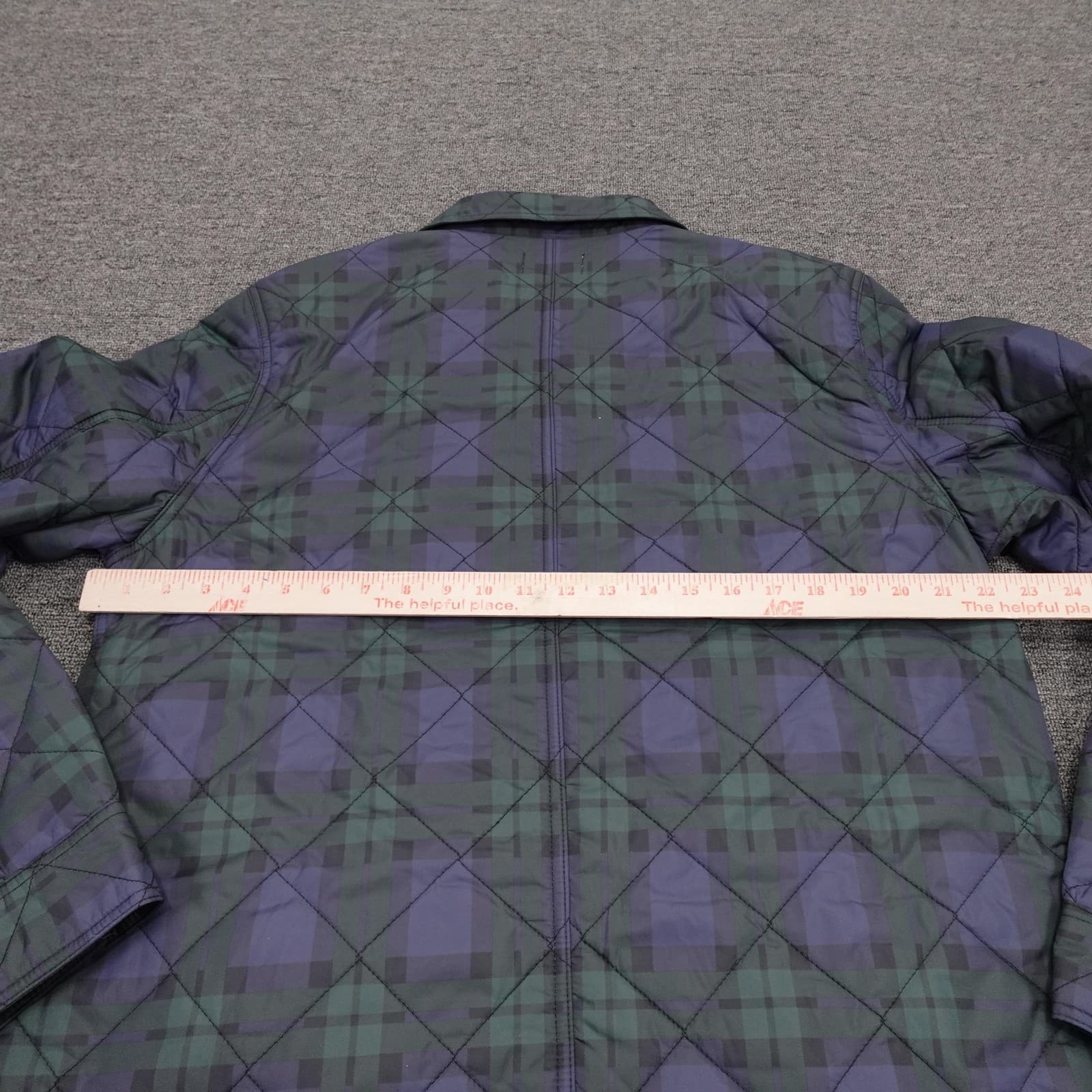 Taylor Stitch Jacket Mens 42 Green Plaid Quilted Nylon Snap Front Insulated - Thumbnail 4