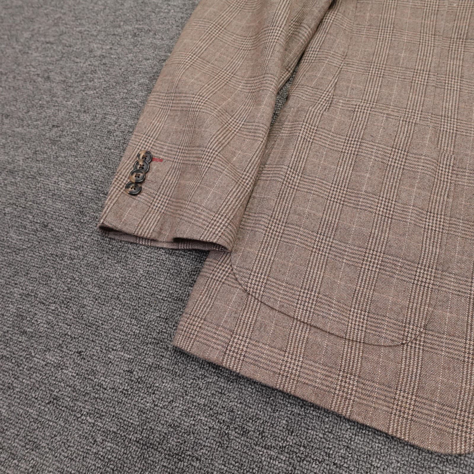 JKT New York Blazer Mens 44 Brown Plaid Tweed Sport Coat Jacket Casual - Thumbnail 4