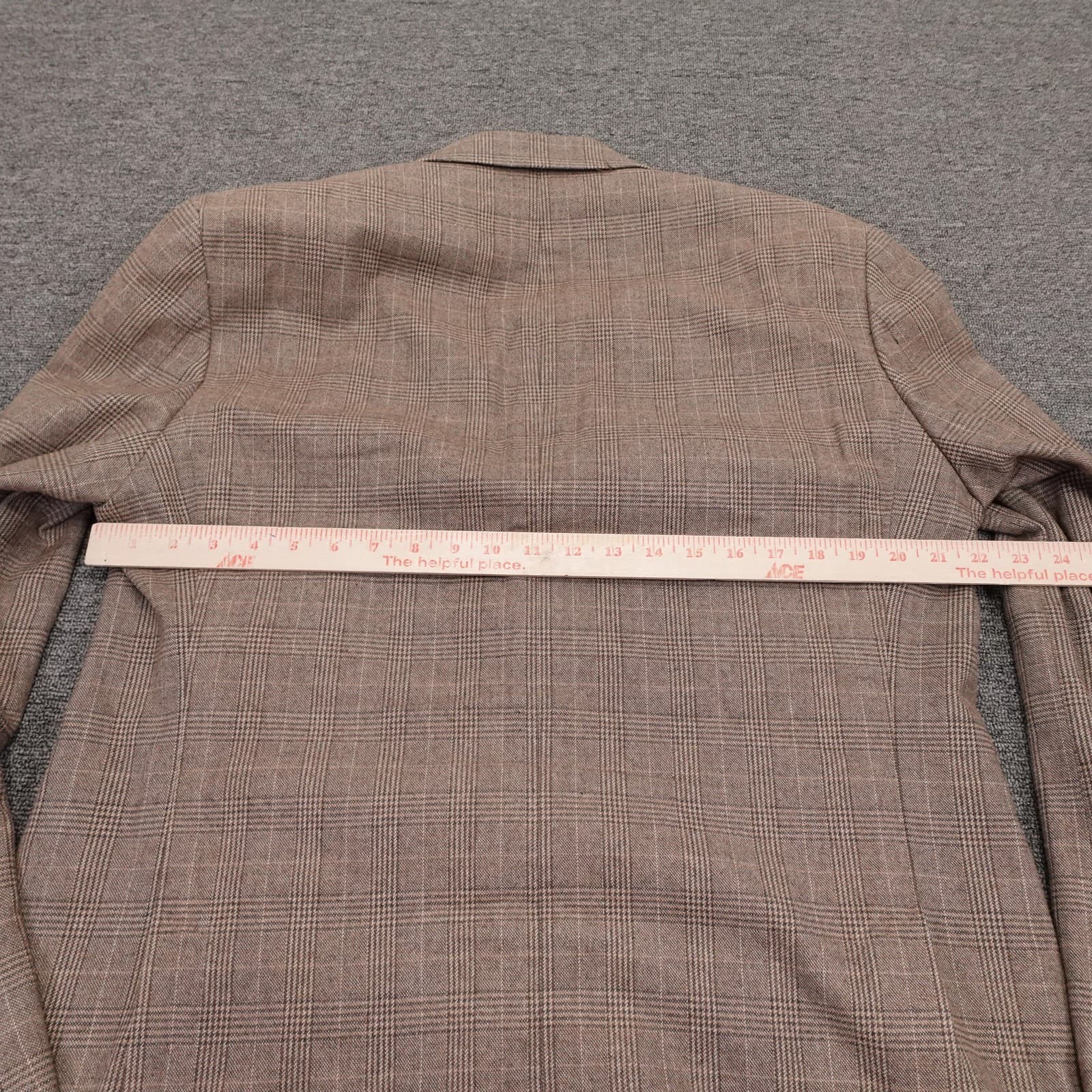 JKT New York Blazer Mens 44 Brown Plaid Tweed Sport Coat Jacket Casual - Thumbnail 7