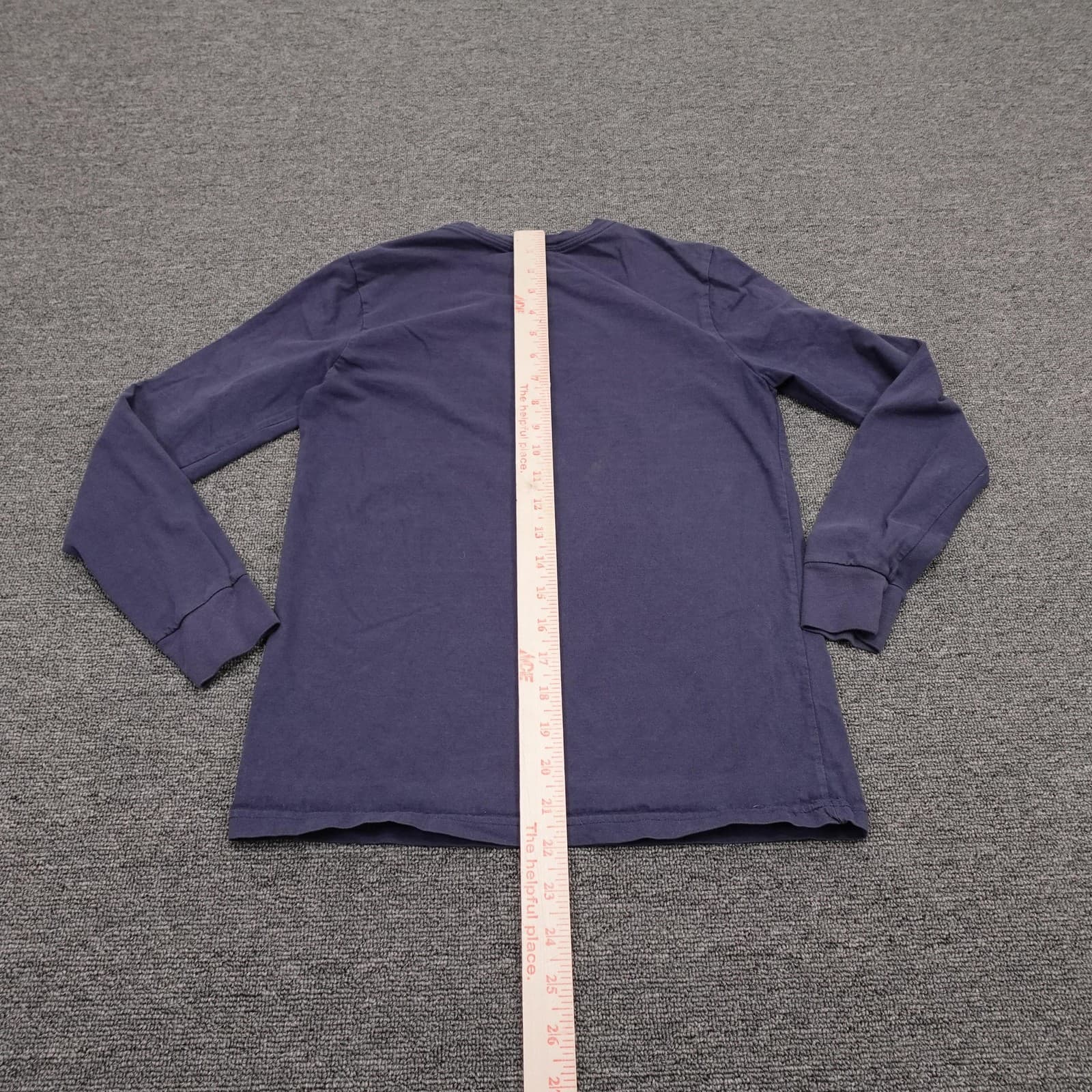 Patagonia Shirt Youth 10 Blue Long Sleeve Logo Graphic Tee Organic Cotton - Thumbnail 5