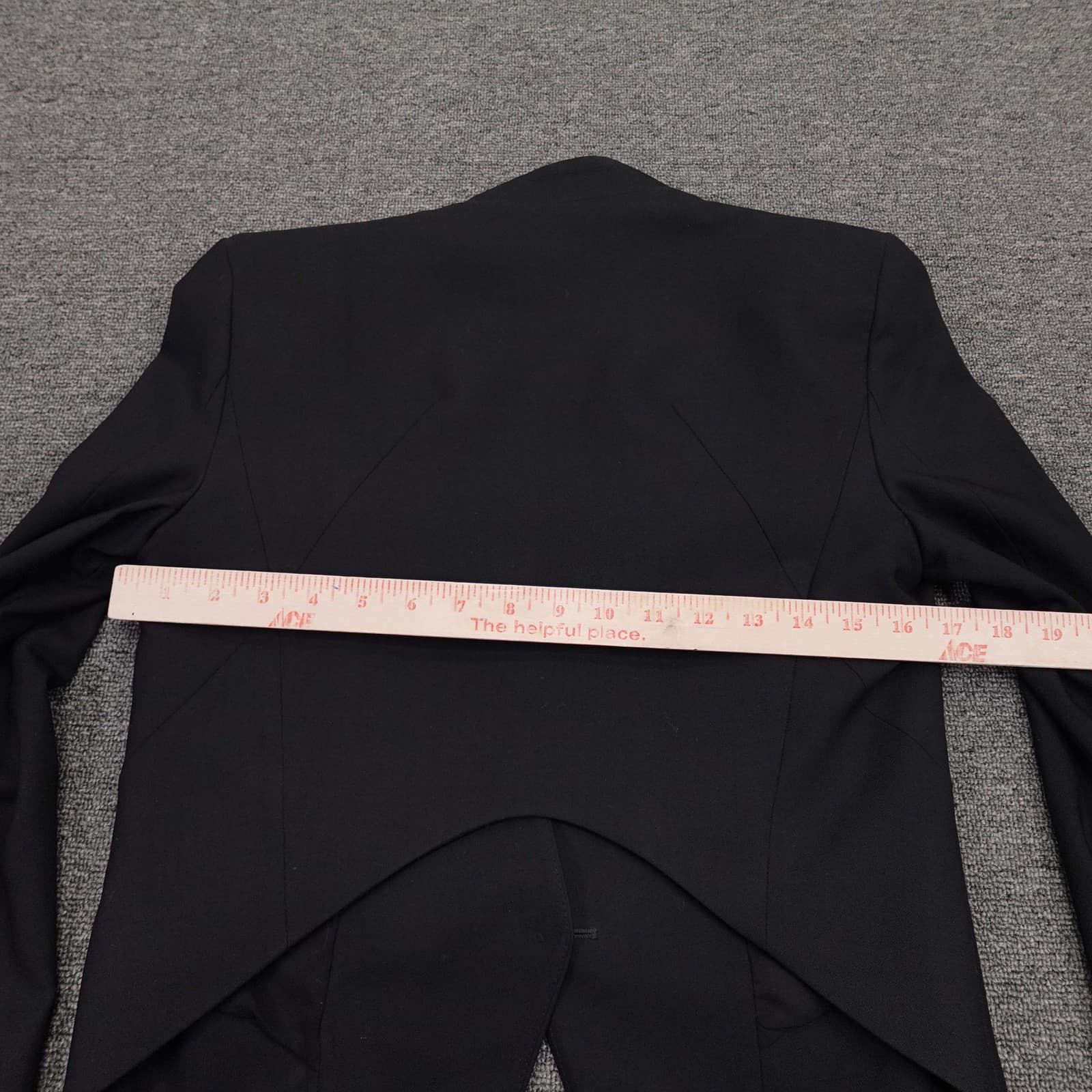 Helmut Lang Blazer Womens 2 Black Tuxedo Open Front Lined Tailored Jacket Formal - Thumbnail 5