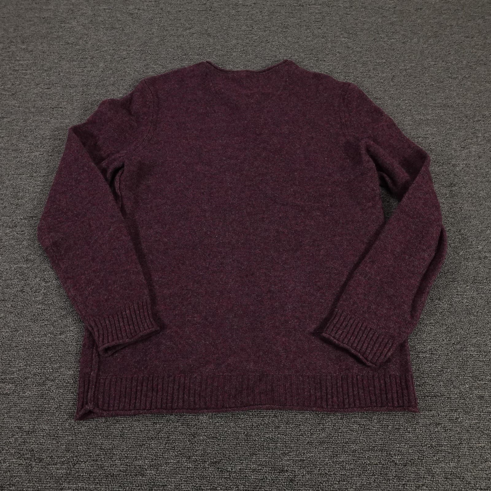 White Stuff Sweater Mens Medium Purple V Neck Pullover Laundered Classics Knit - Thumbnail 10