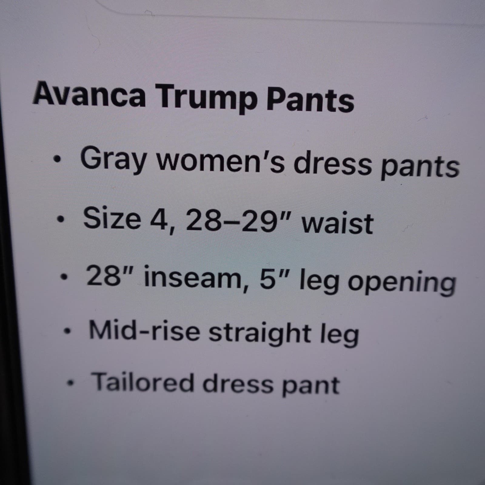 Ivanka Trump Dress Pants Womens 4 Gray Mid Rise Straight Leg Stretch Workwear - Thumbnail 10