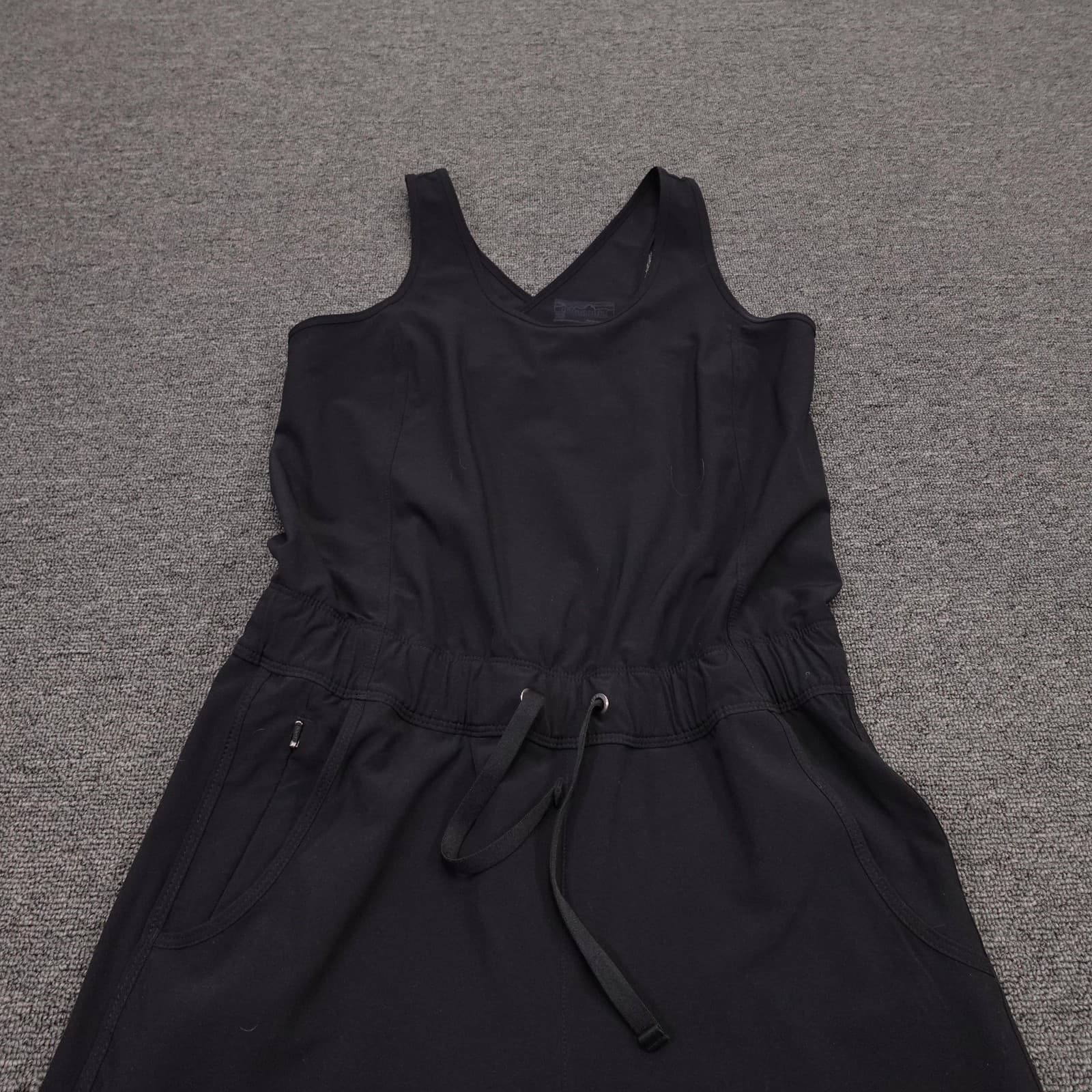 Patagonia Jumpsuit Womens XS Black Fleetwith V Neck Drawstring Quick Dry Travel - Thumbnail 2