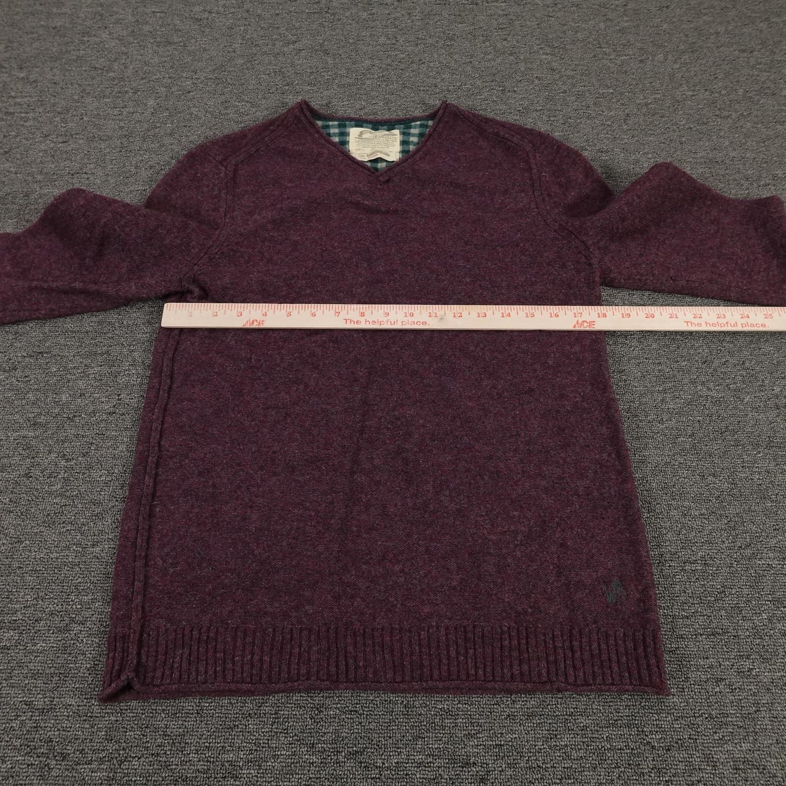 White Stuff Sweater Mens Medium Purple V Neck Pullover Laundered Classics Knit - Thumbnail 6