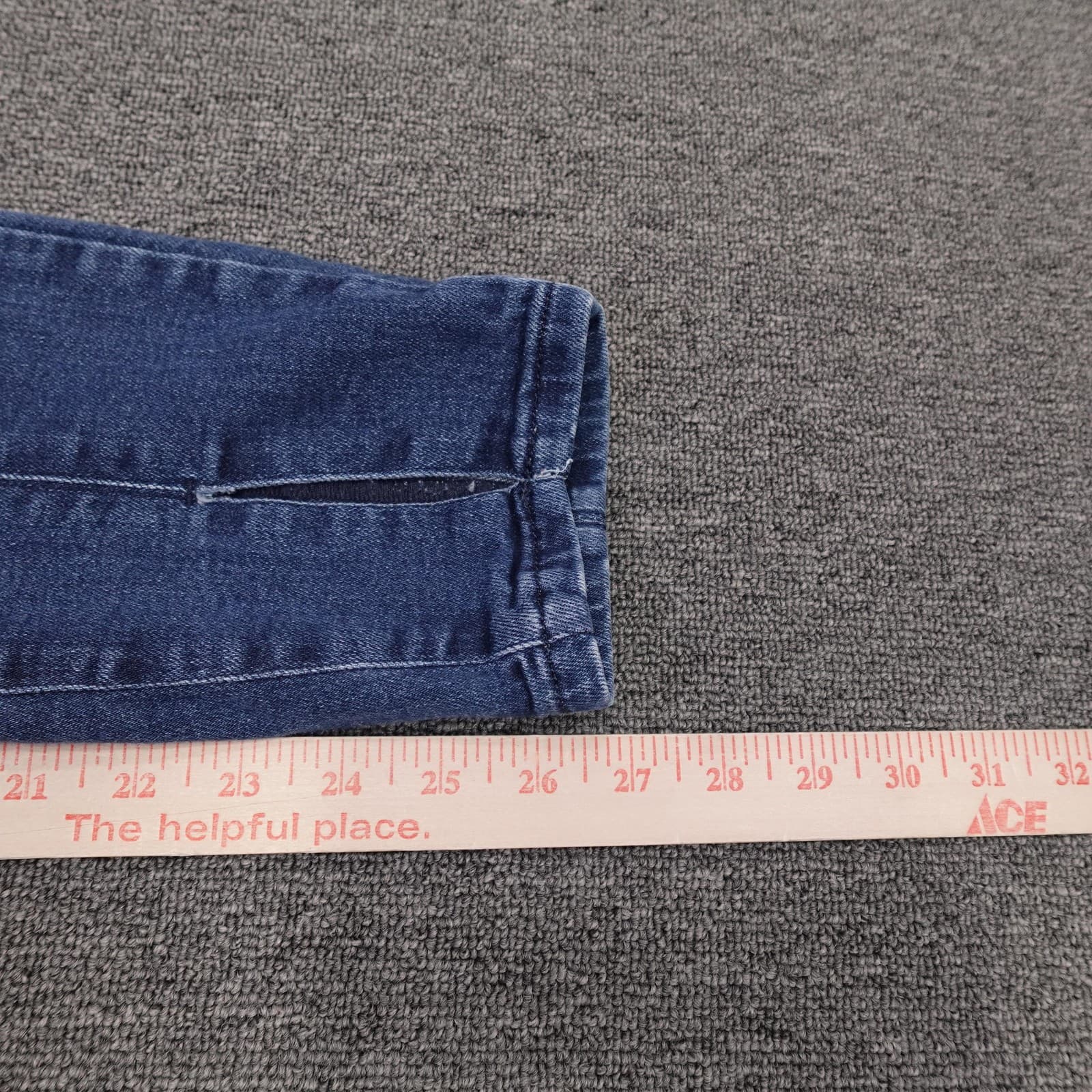 Pilcro Jeans Womens 32 Blue Medium Wash Mid Rise Skinny Slit Hem Stretch 32x29.5 - Thumbnail 8