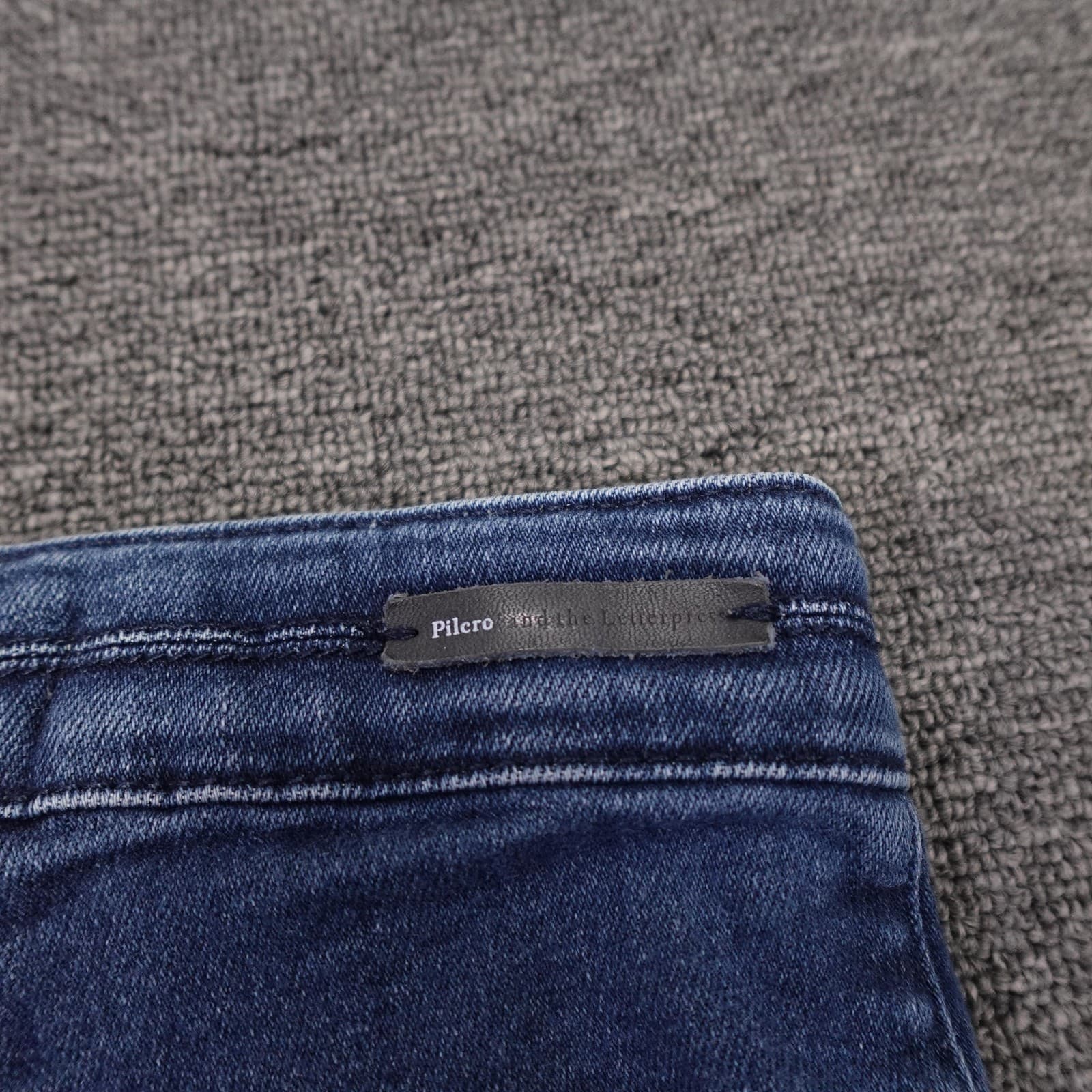 Pilcro Jeans Womens 32 Blue Medium Wash Mid Rise Skinny Slit Hem Stretch 32x29.5 - Thumbnail 4