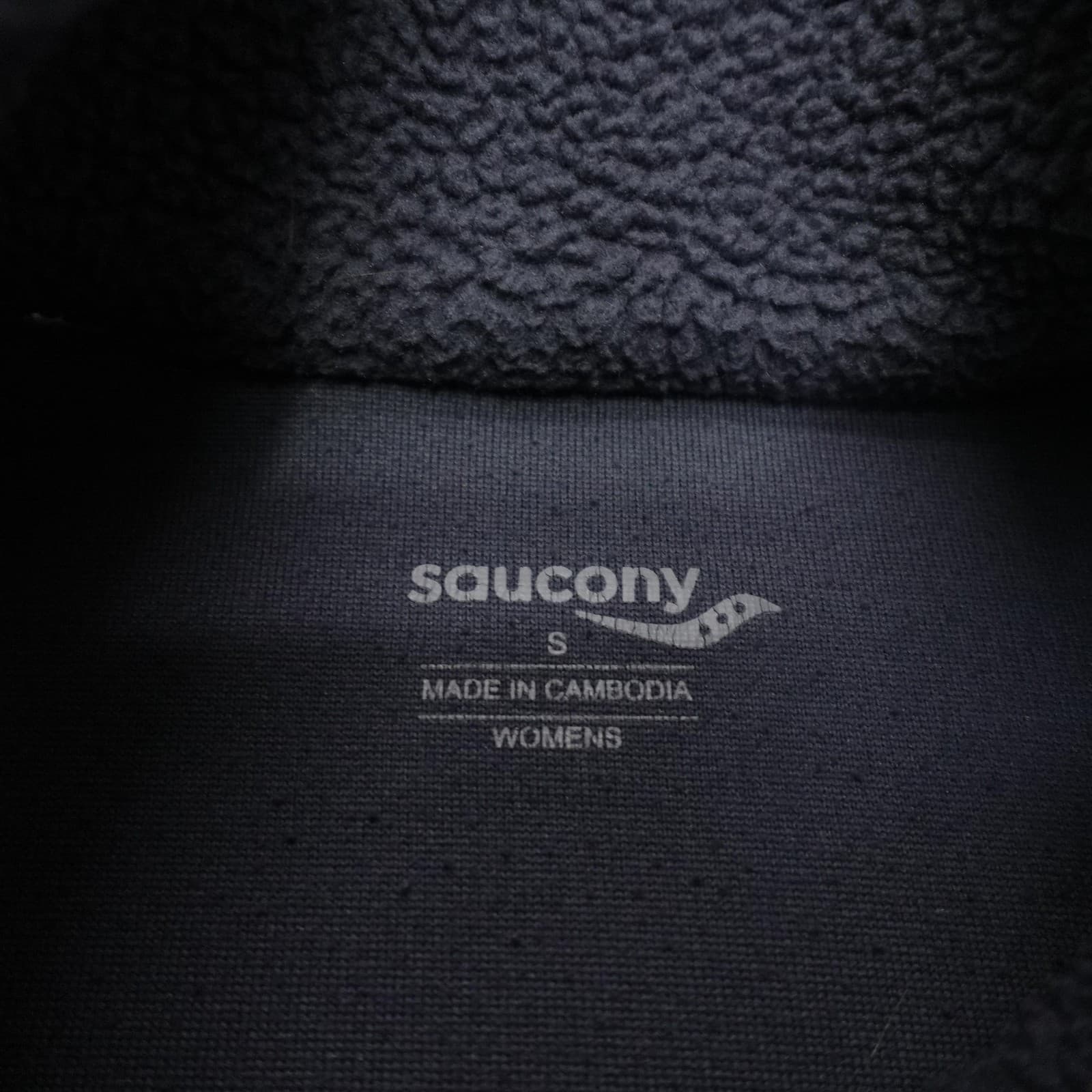 Saucony Jacket Womens Small Blue Gray Sherpa Fleece 1/4 Zip Pullover Kangaroo - Thumbnail 4