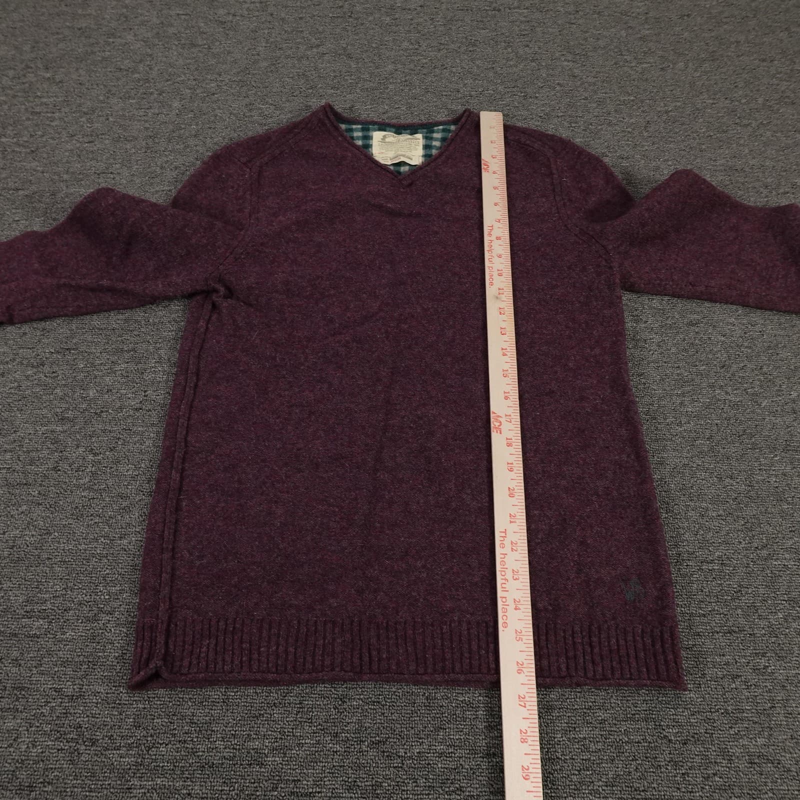 White Stuff Sweater Mens Medium Purple V Neck Pullover Laundered Classics Knit - Thumbnail 8