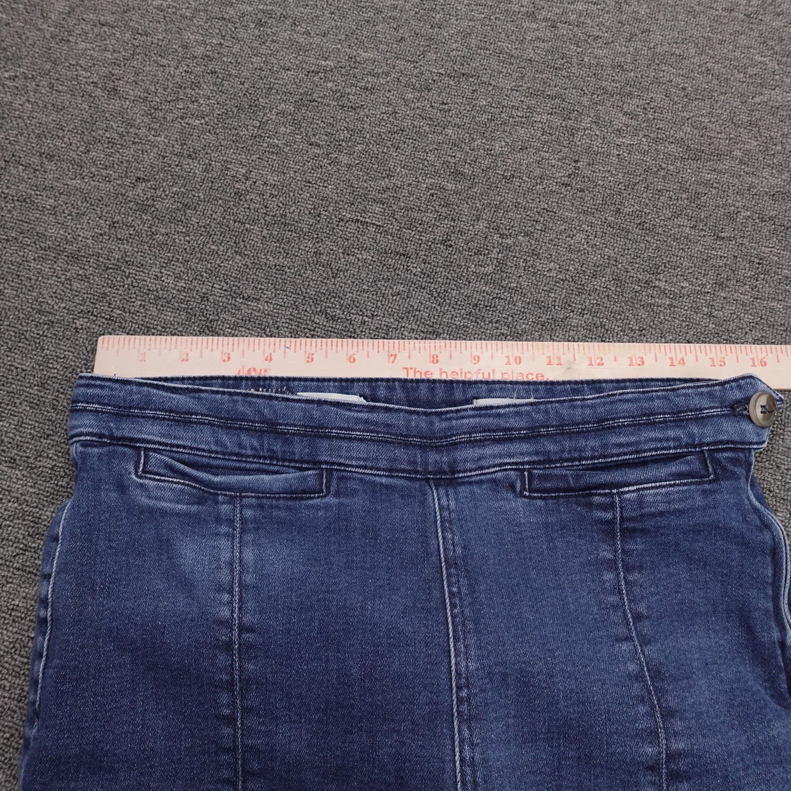 Pilcro Jeans Womens 32 Blue Medium Wash Mid Rise Skinny Slit Hem Stretch 32x29.5 - Thumbnail 6