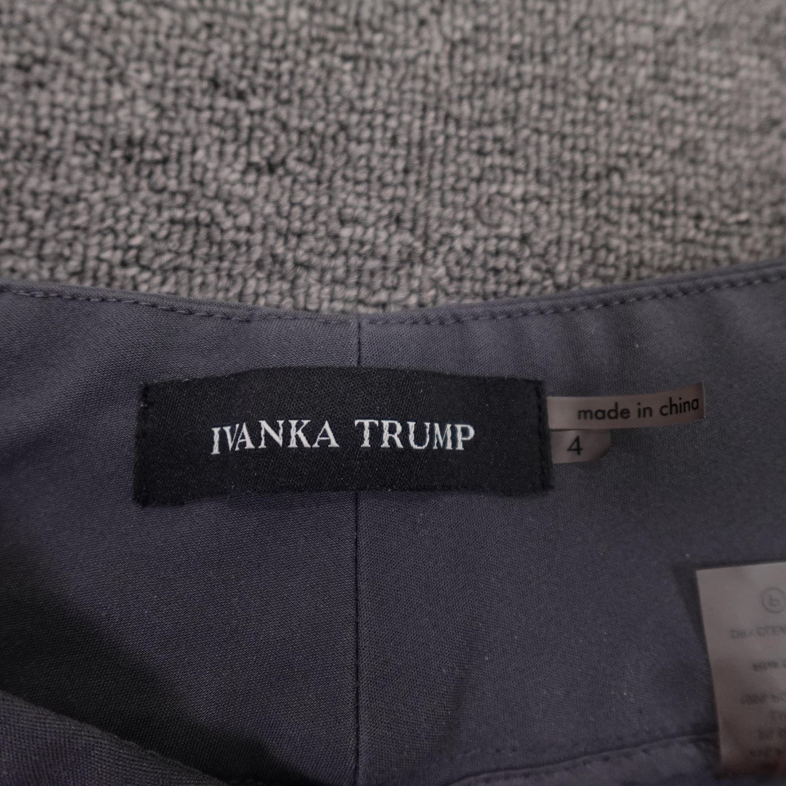 Ivanka Trump Dress Pants Womens 4 Gray Mid Rise Straight Leg Stretch Workwear - Thumbnail 3