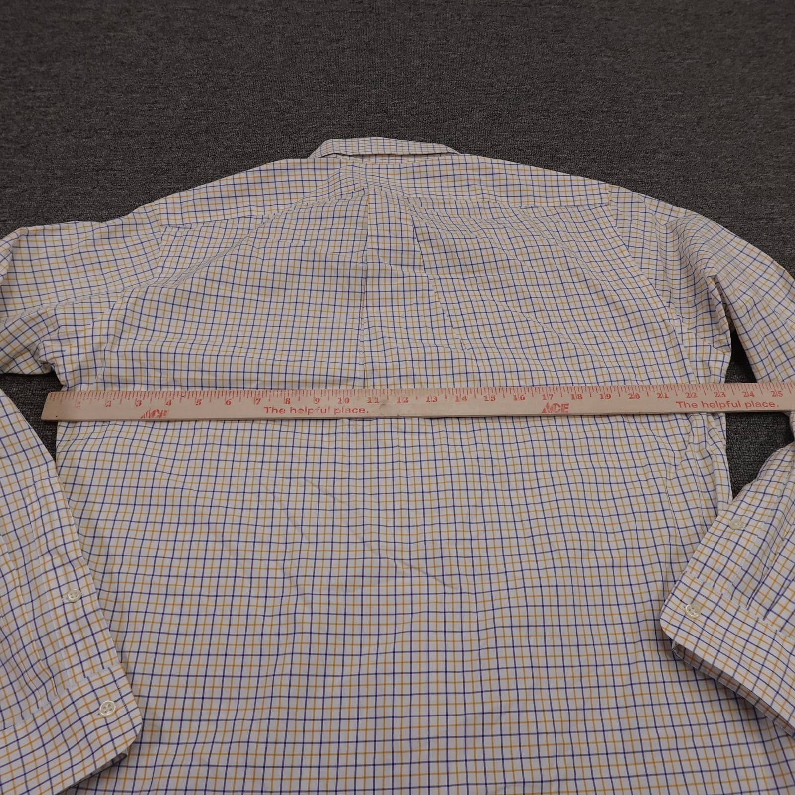 Ralph Lauren Shirt Mens Medium White Check Long Sleeve Button Down Classic Fit - Thumbnail 5