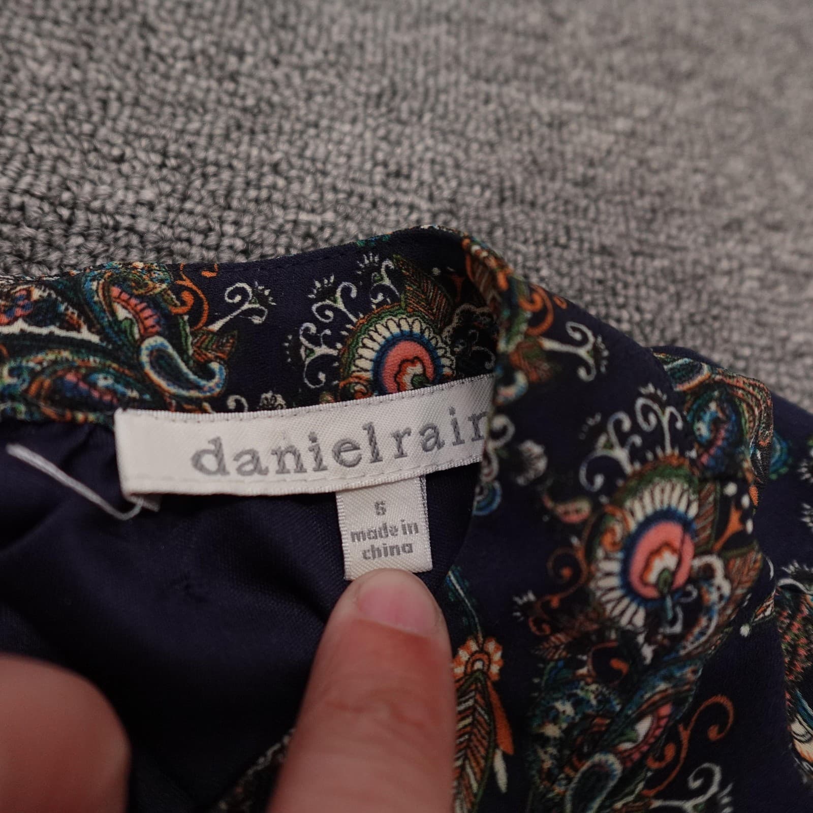 Daniel Rainn Dress Womens Small Blue Floral Tank Sleeveless Lined Short Casual - Thumbnail 3
