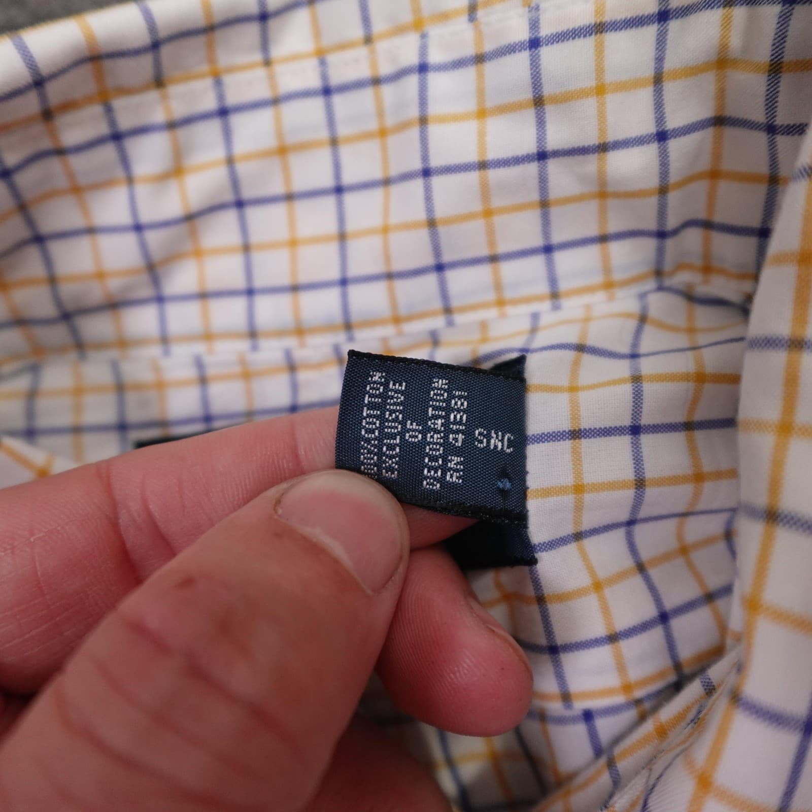 Ralph Lauren Shirt Mens Medium White Check Long Sleeve Button Down Classic Fit - Thumbnail 4