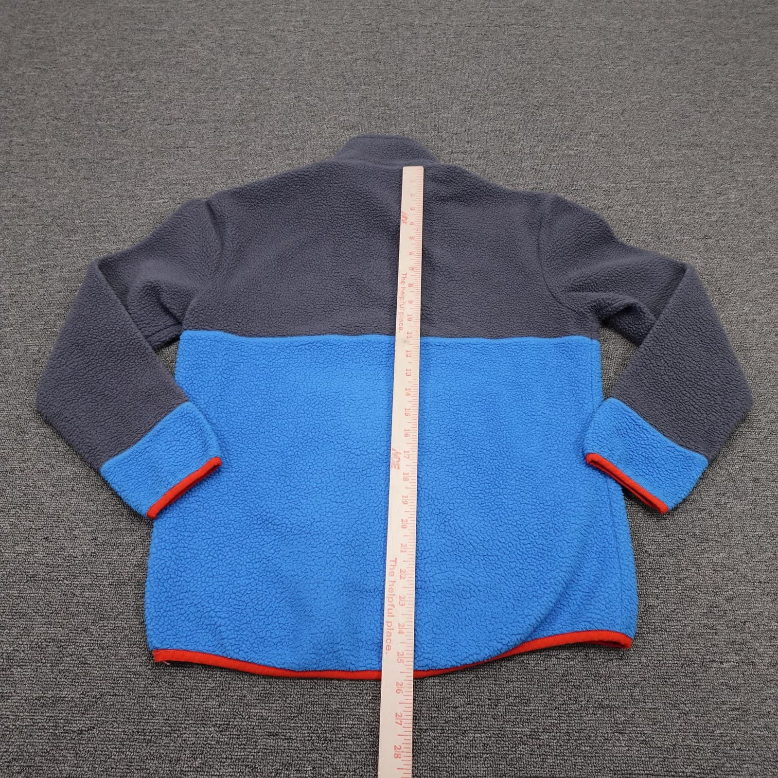 Saucony Jacket Womens Small Blue Gray Sherpa Fleece 1/4 Zip Pullover Kangaroo - Thumbnail 6