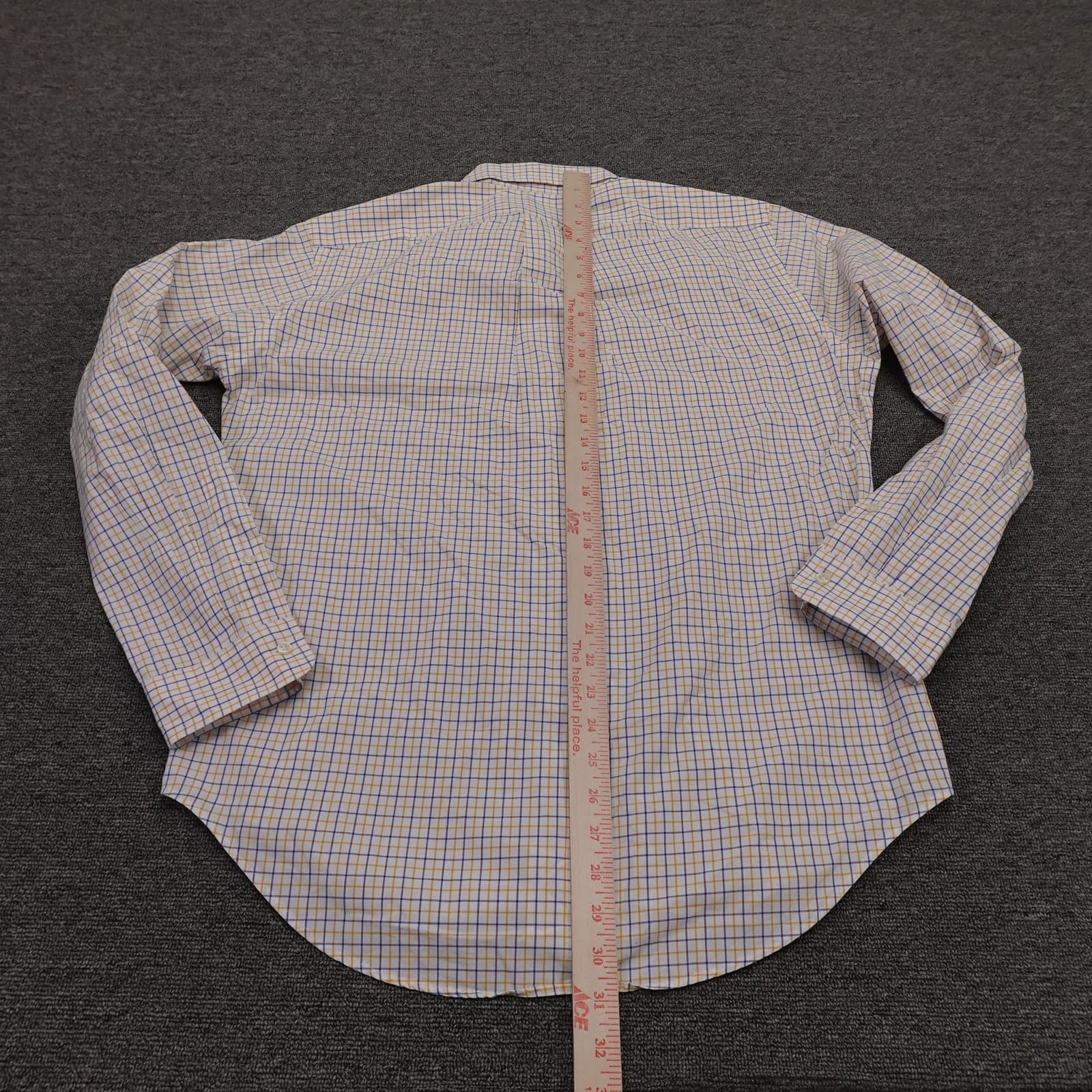 Ralph Lauren Shirt Mens Medium White Check Long Sleeve Button Down Classic Fit - Thumbnail 6